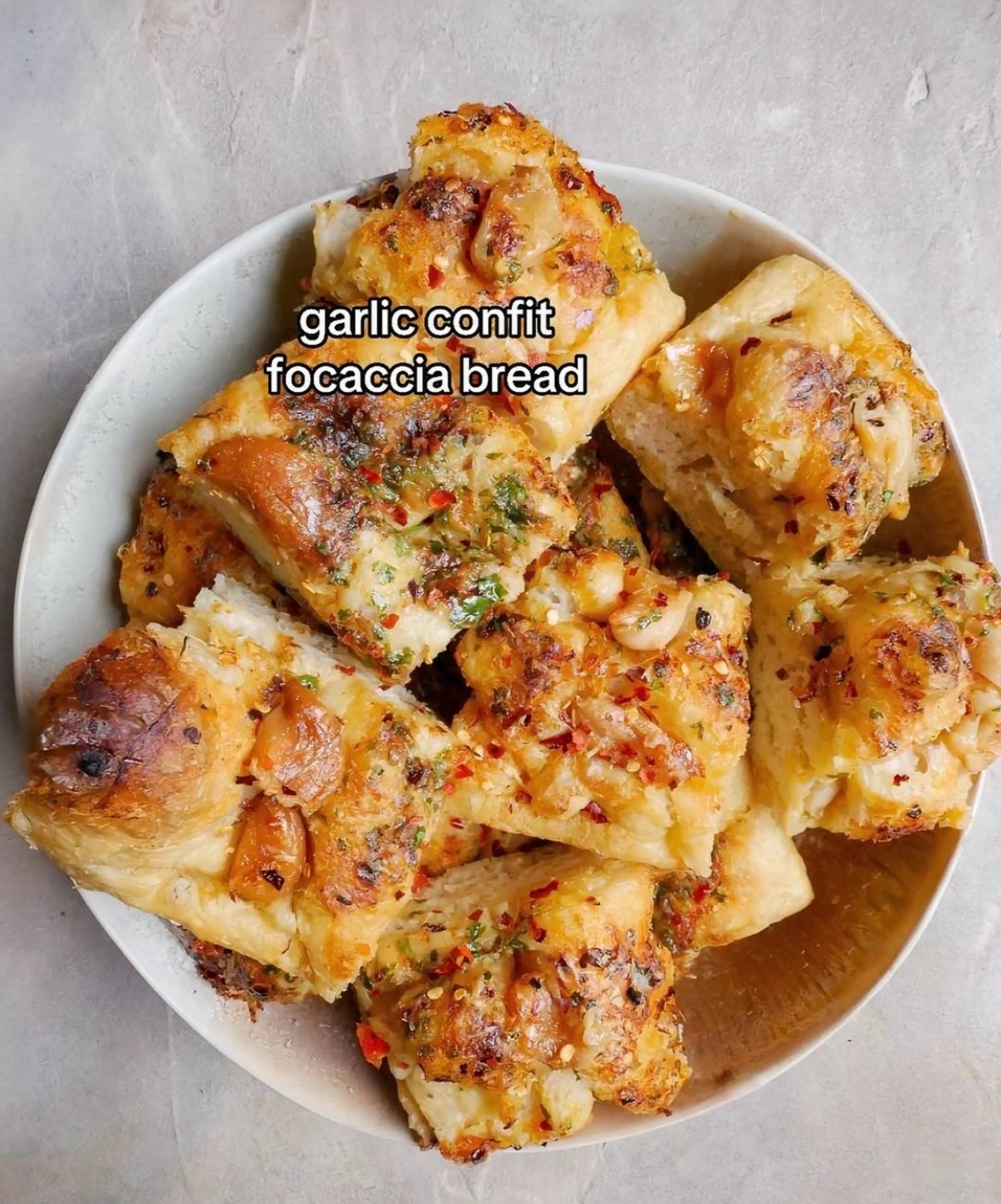 Garlic Confit Butter Focaccia