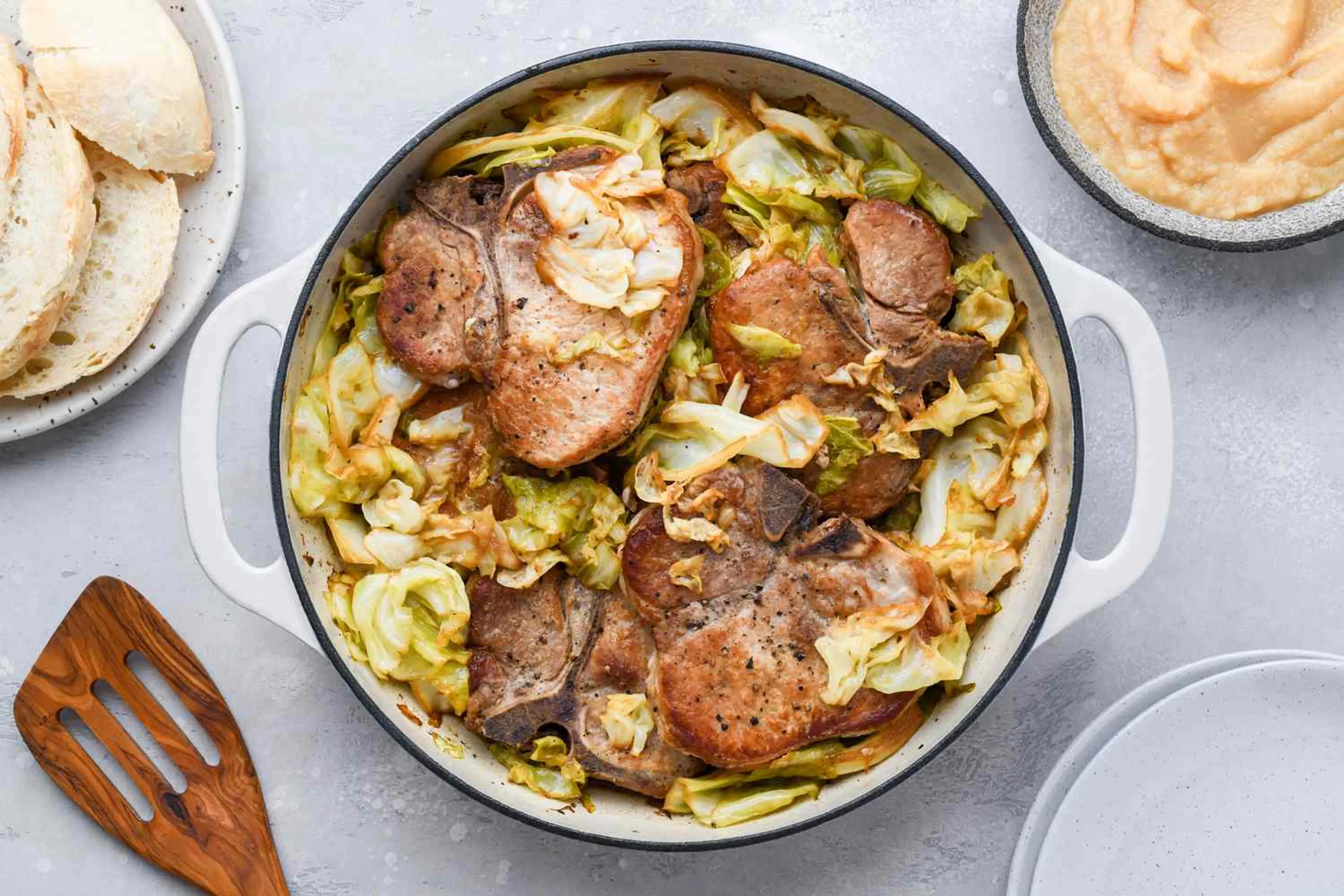 Old-Fashioned Pork Chops and Cabbage