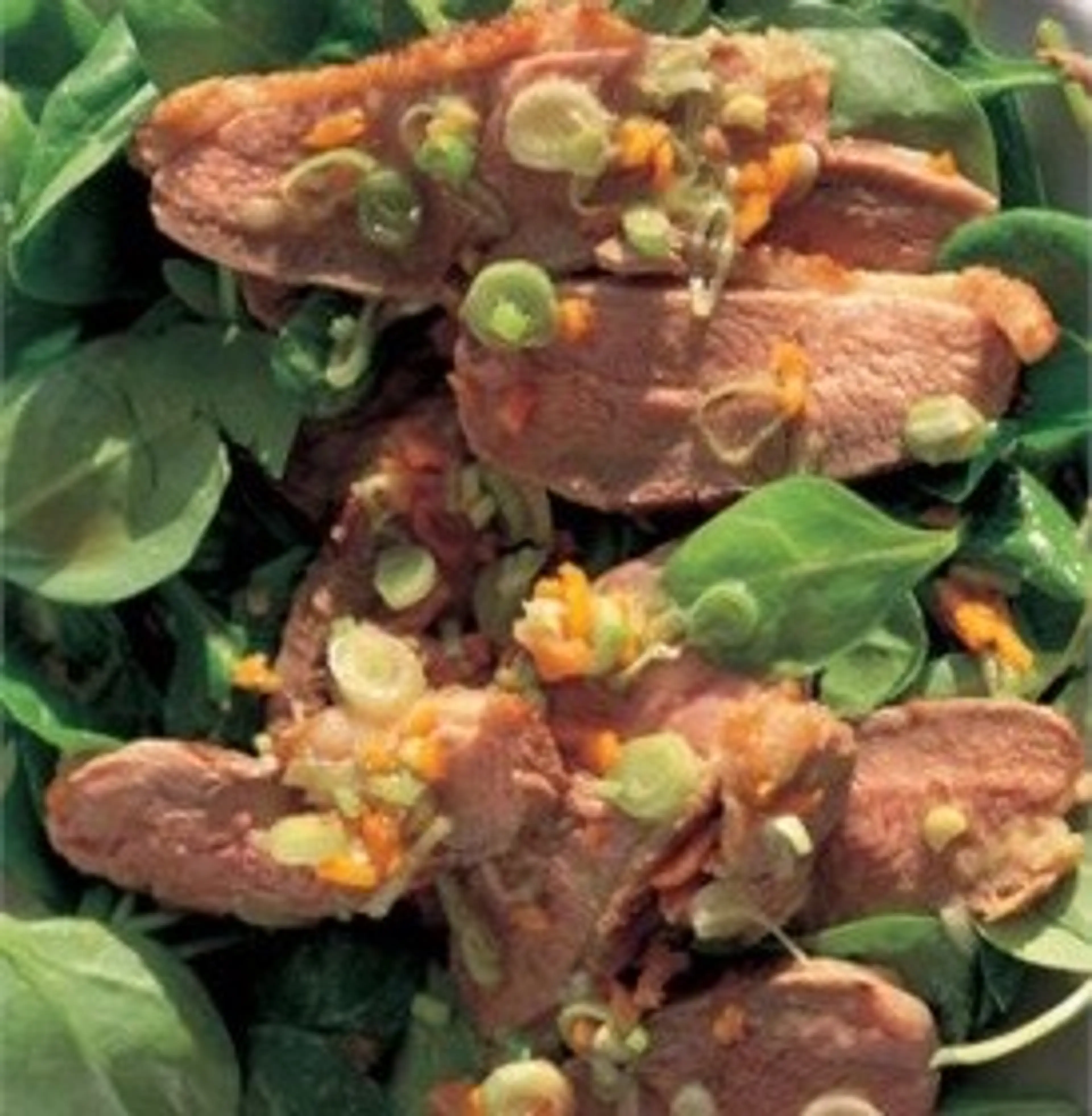 GINGERY HOT DUCK SALAD