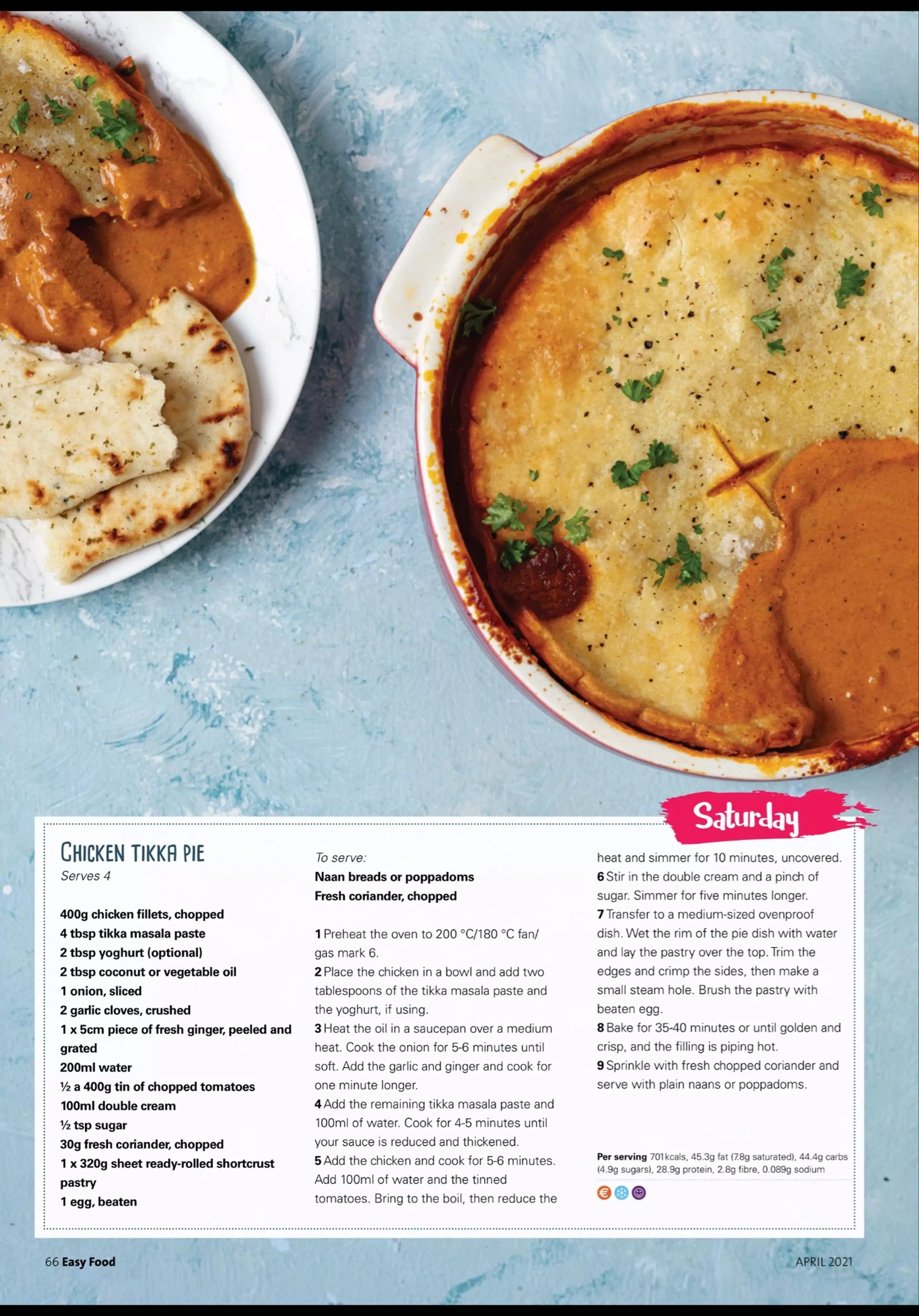 CHICKEN TIKKA PIE