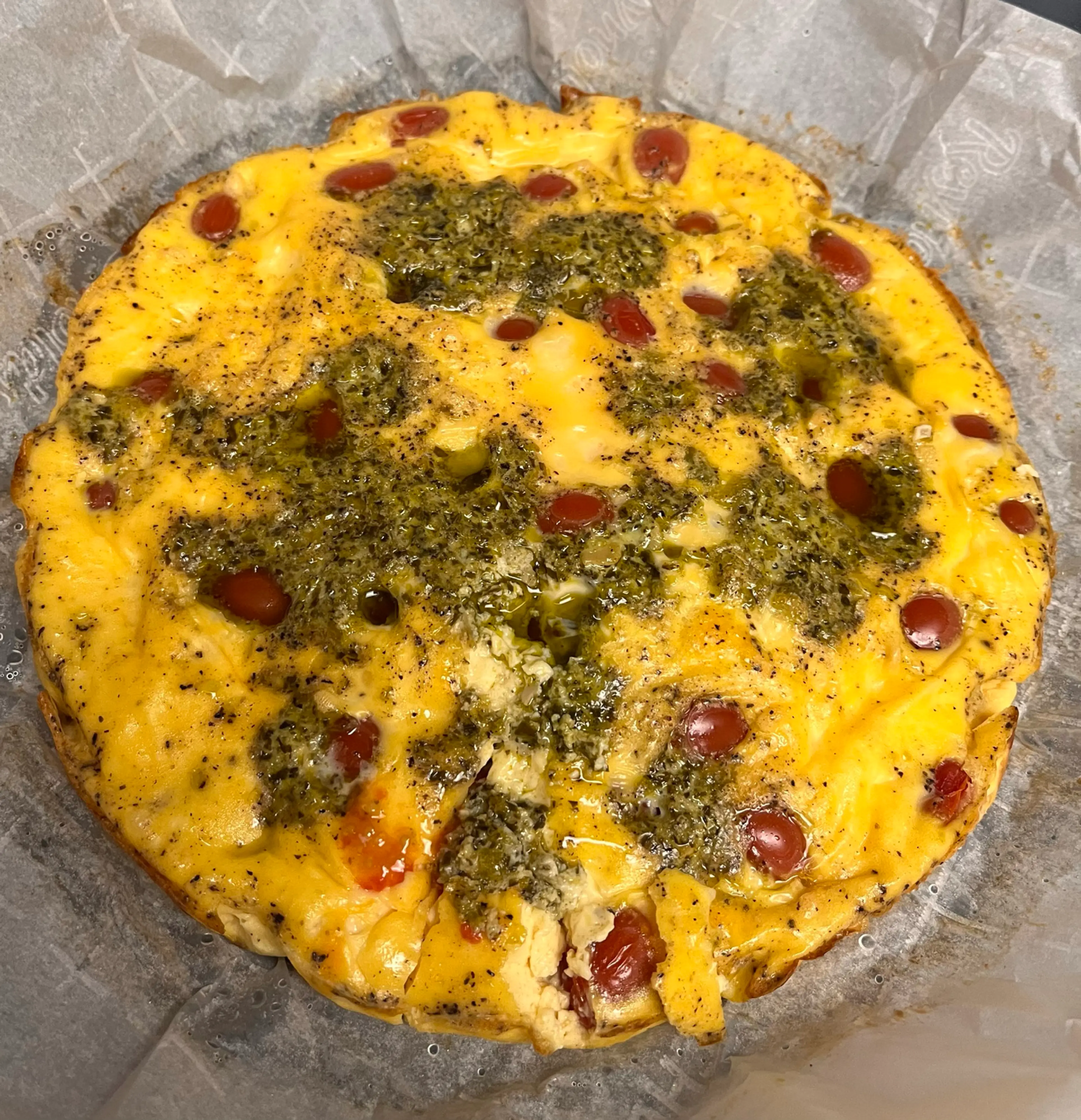 Crustless Caprese Quiche
