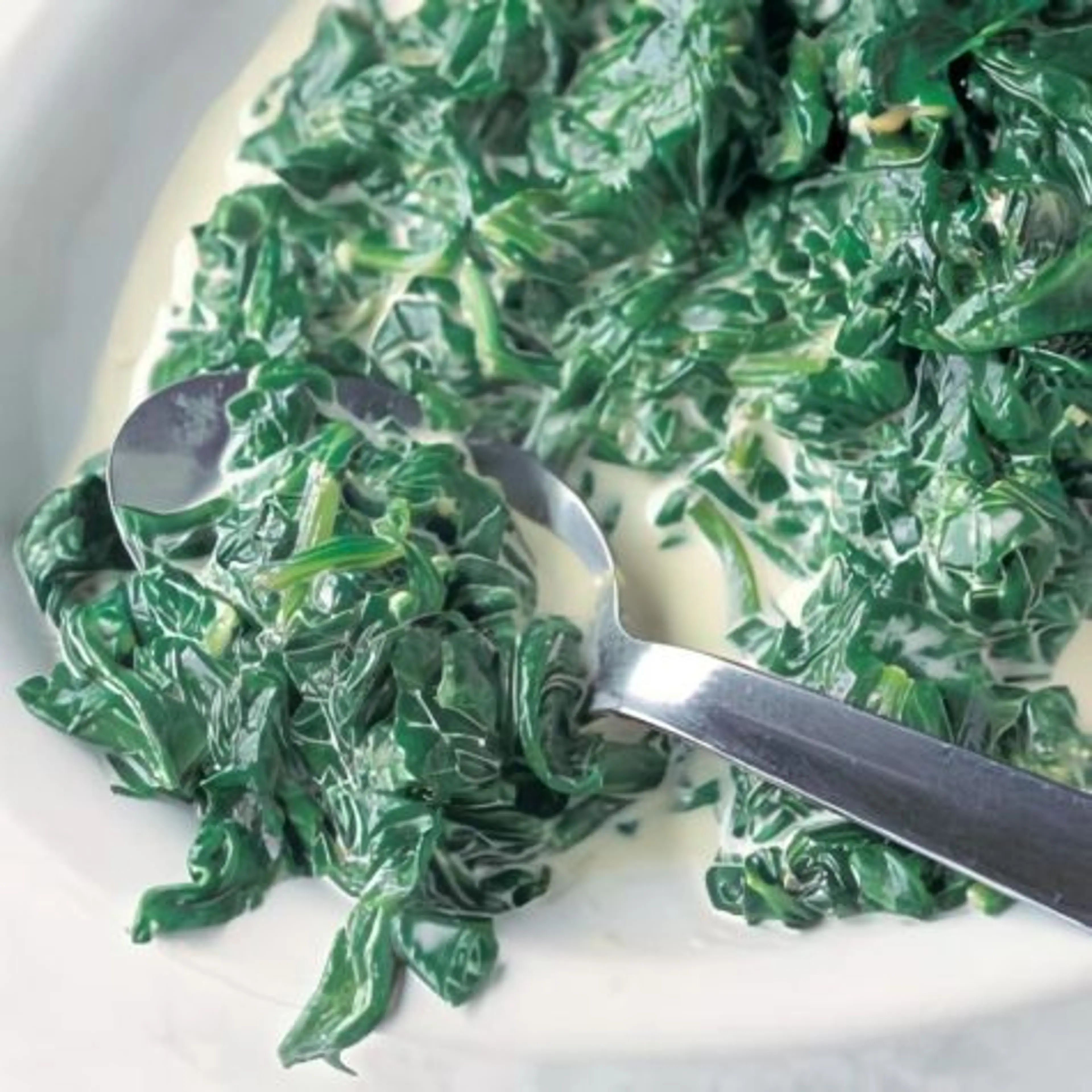 Sautéed Baby Spinach with Lemon Zest and Cream