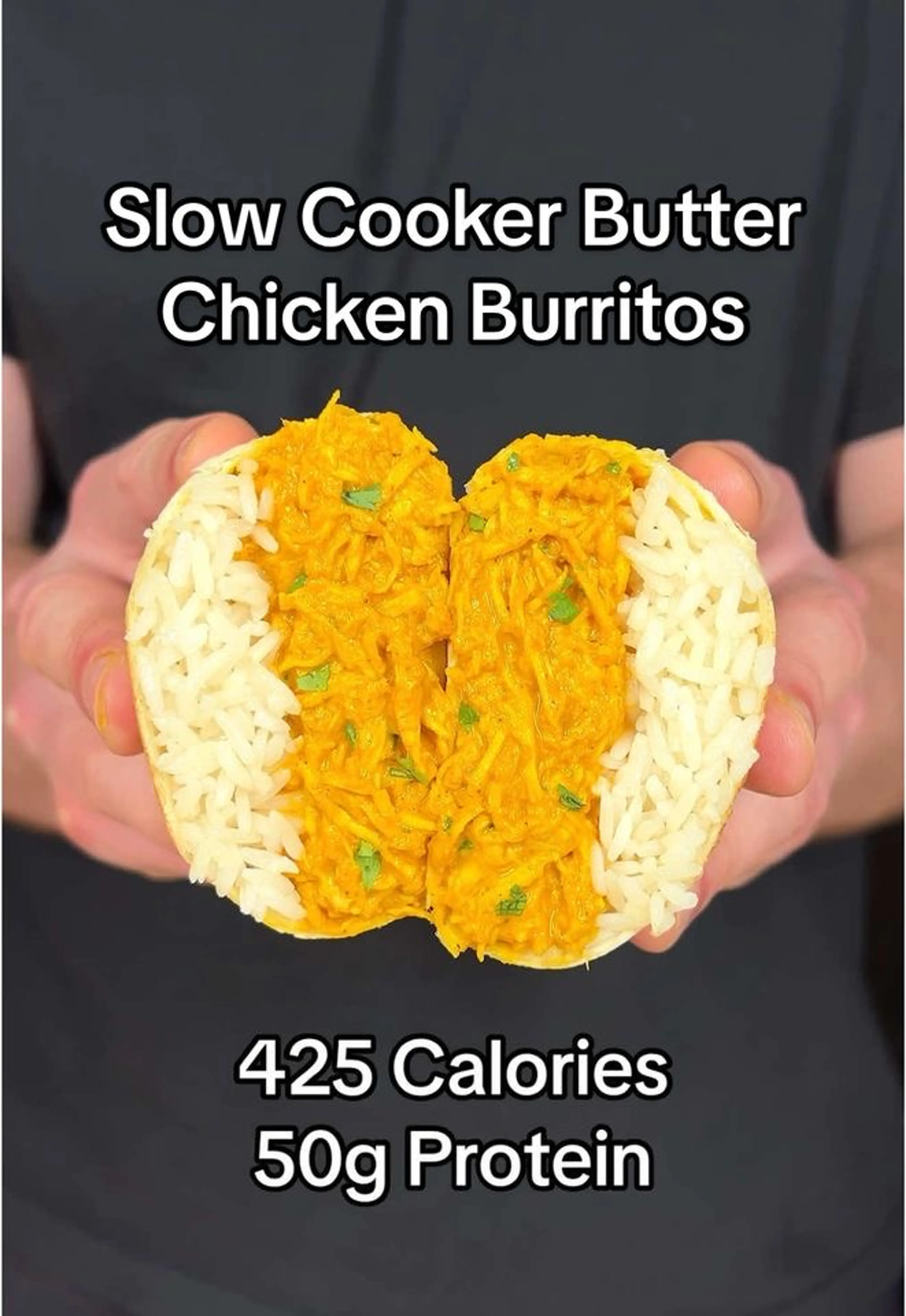 Slow Cooker Butter Chicken Burritos