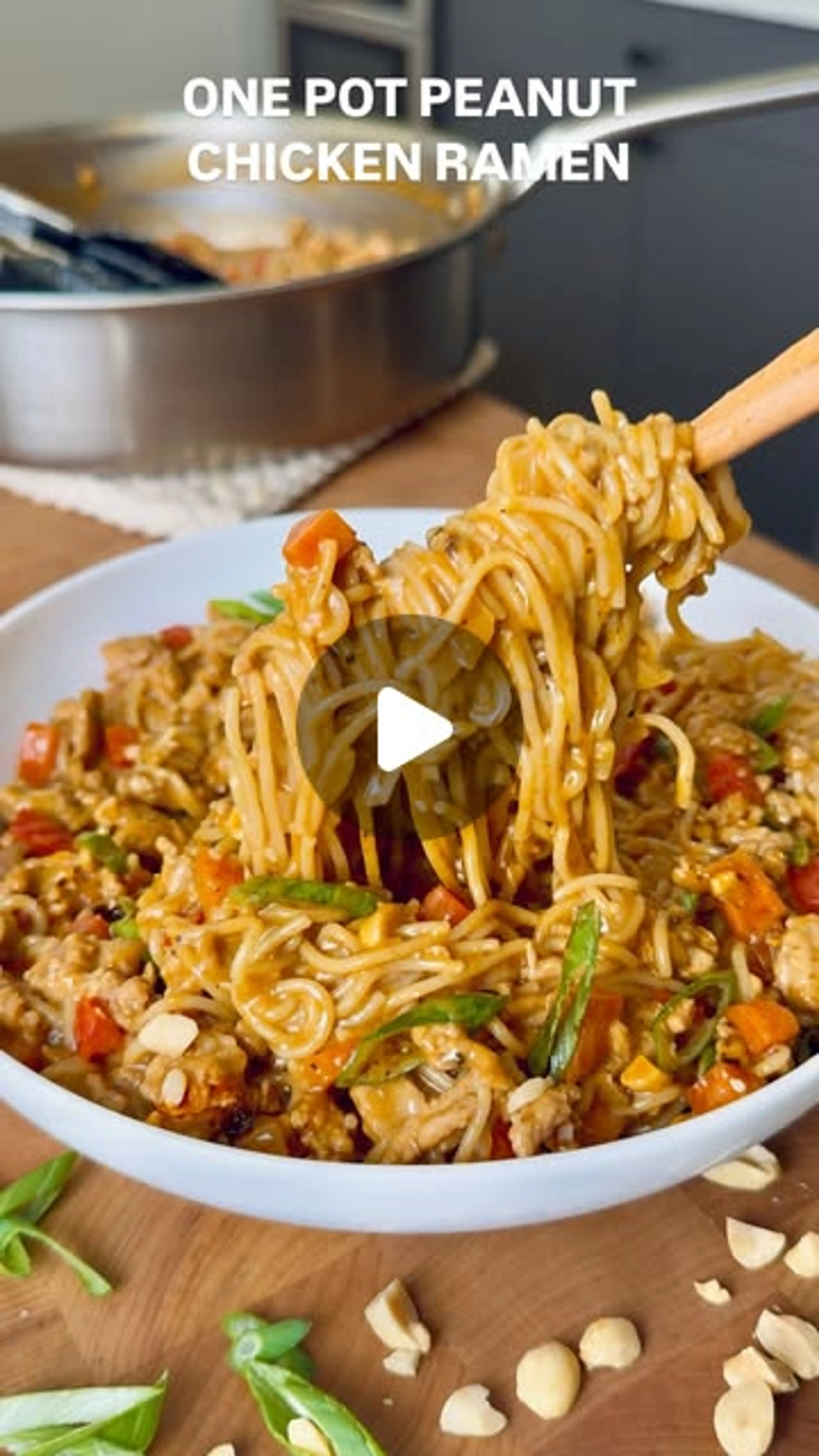 One Pot Peanut Chicken Ramen