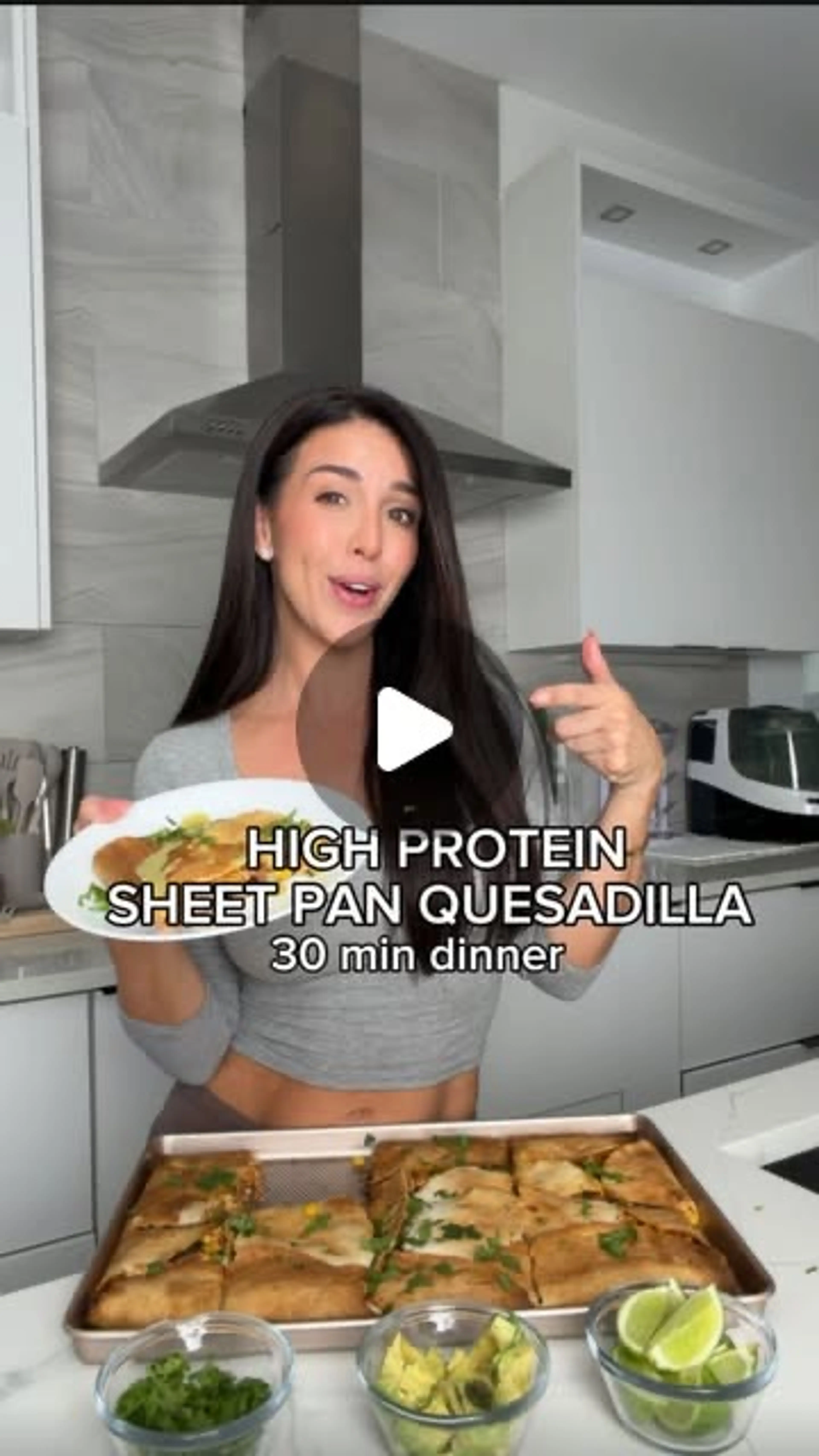High Protein Sheet Pan Quesadillas