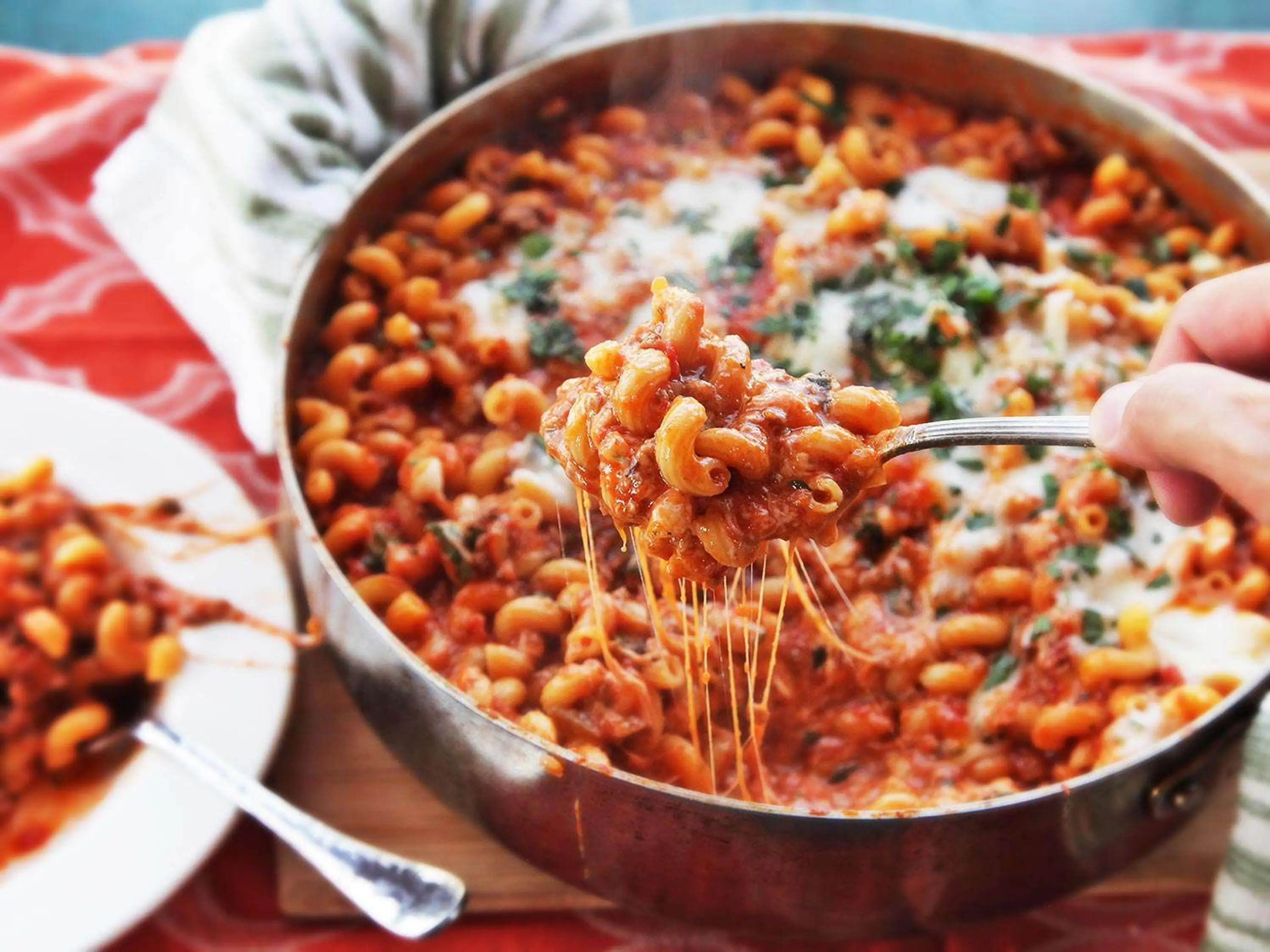 American Chop Suey (Macaroni, Beef, and Cheese Casserole)