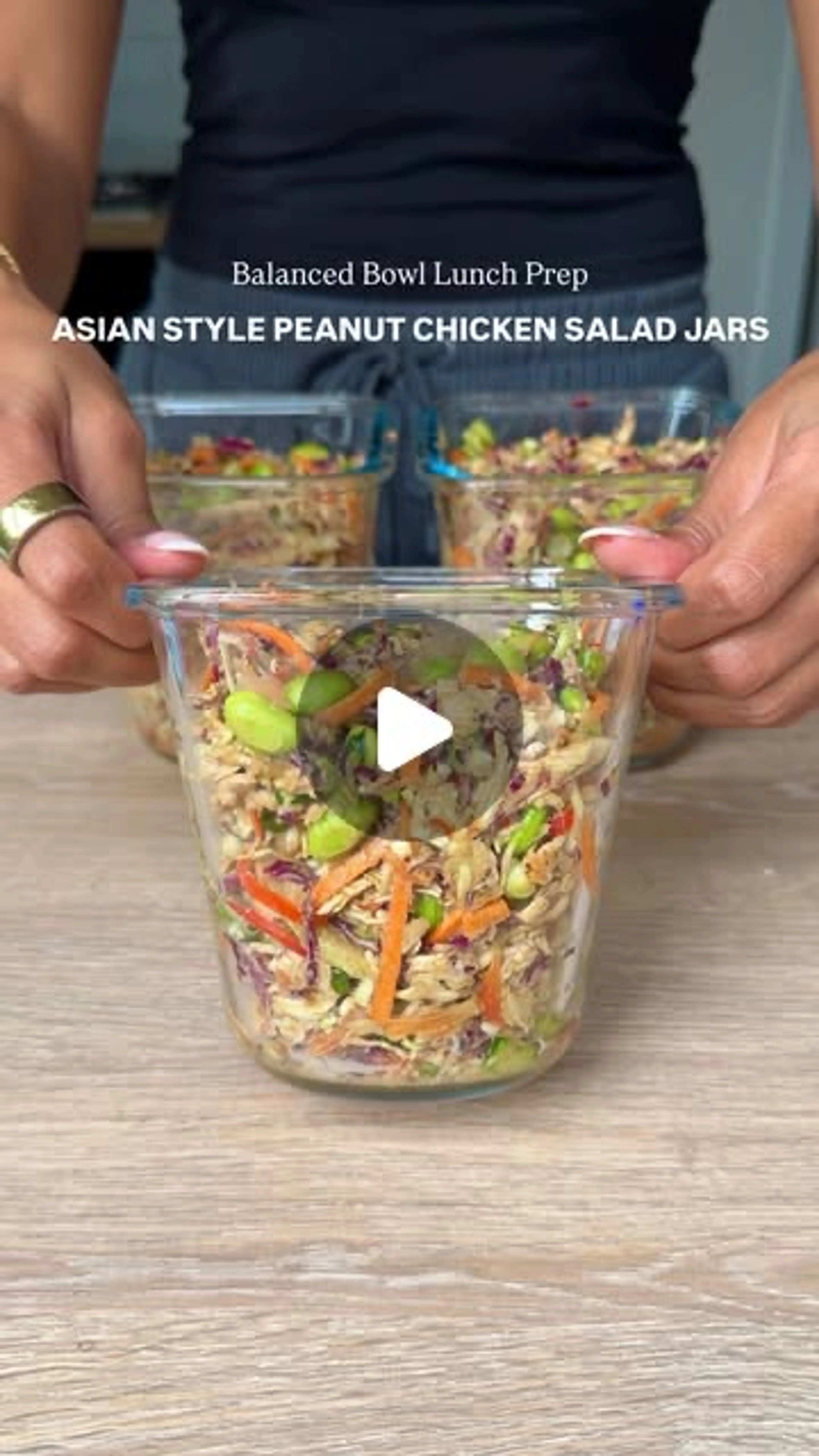 Asian Style Peanut Chicken Salad Jars