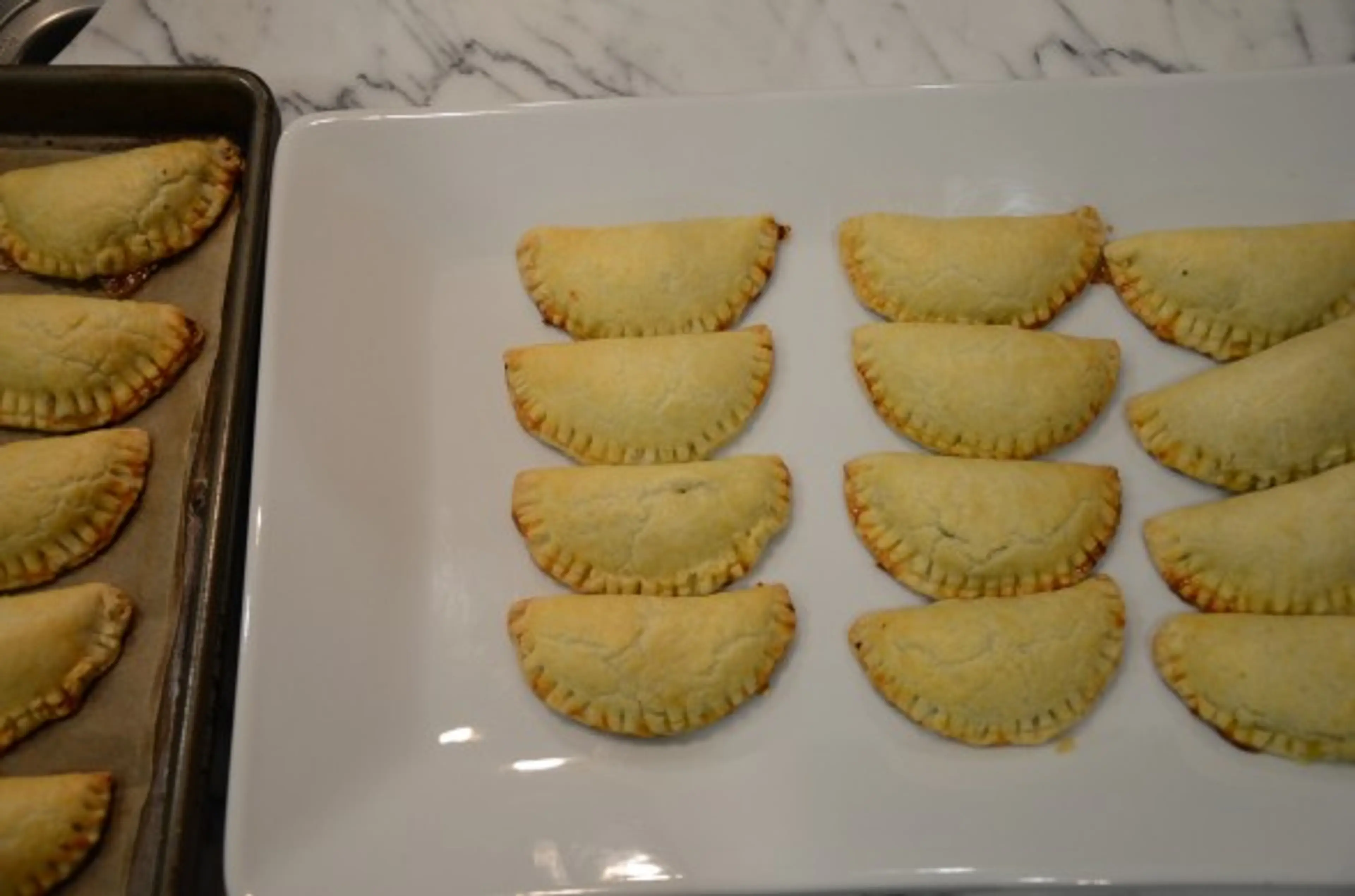 Mini-Empanadas with Mixed Greens