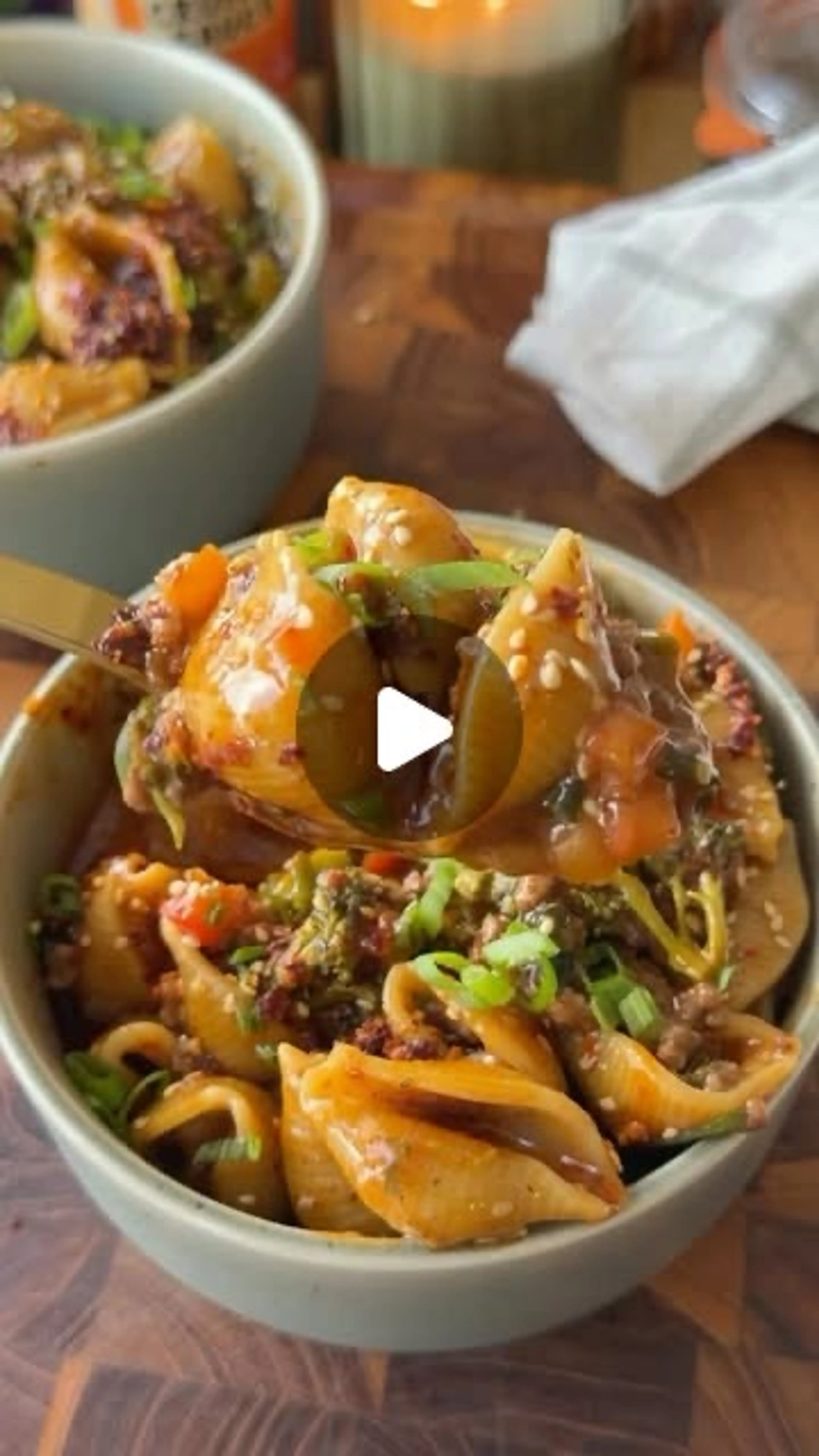 Pov: These Creamy Coconut Chili Crunch Beef & Shells Just Be