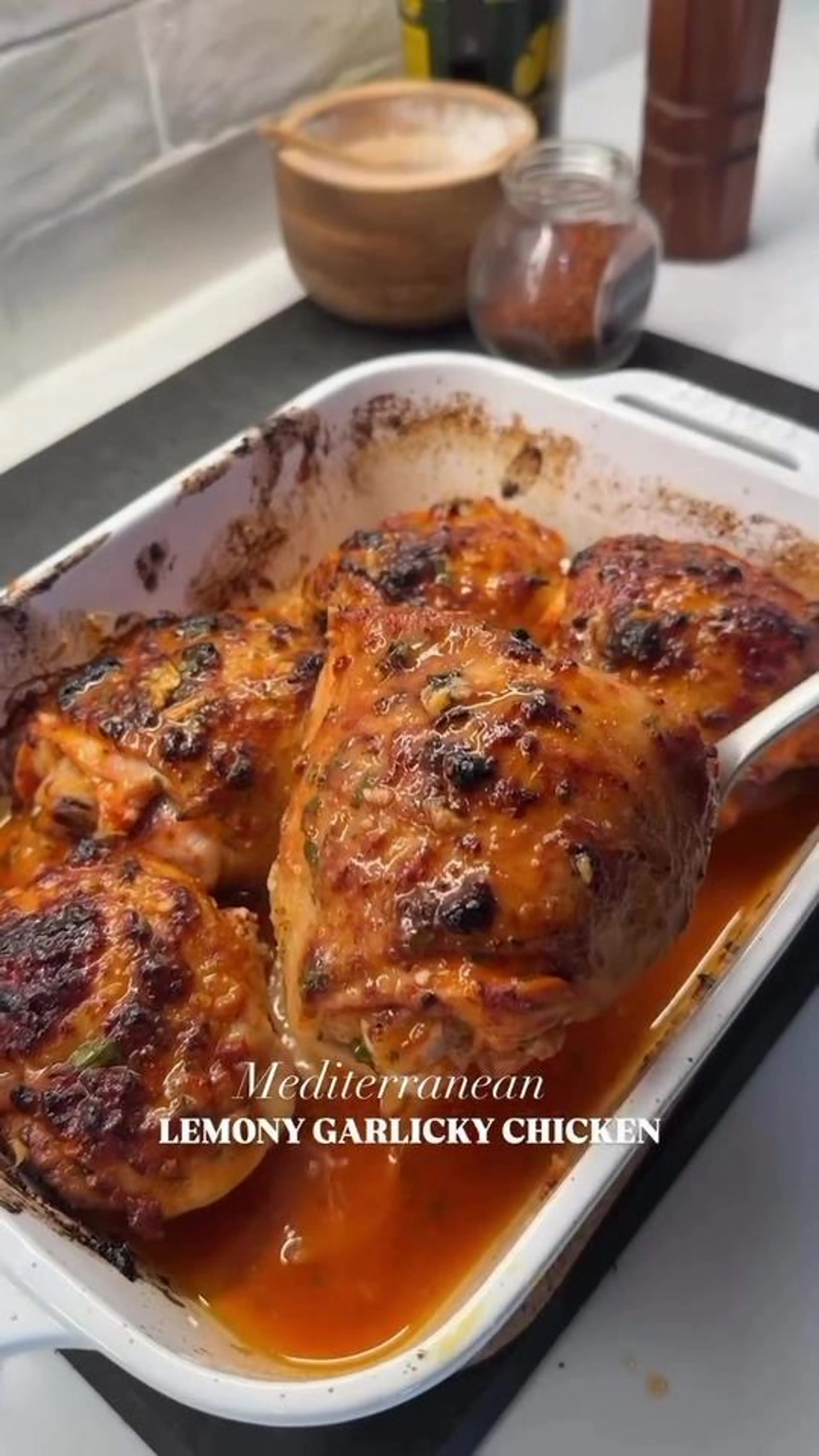 Mediterranean Lemony Garlicky Chicken