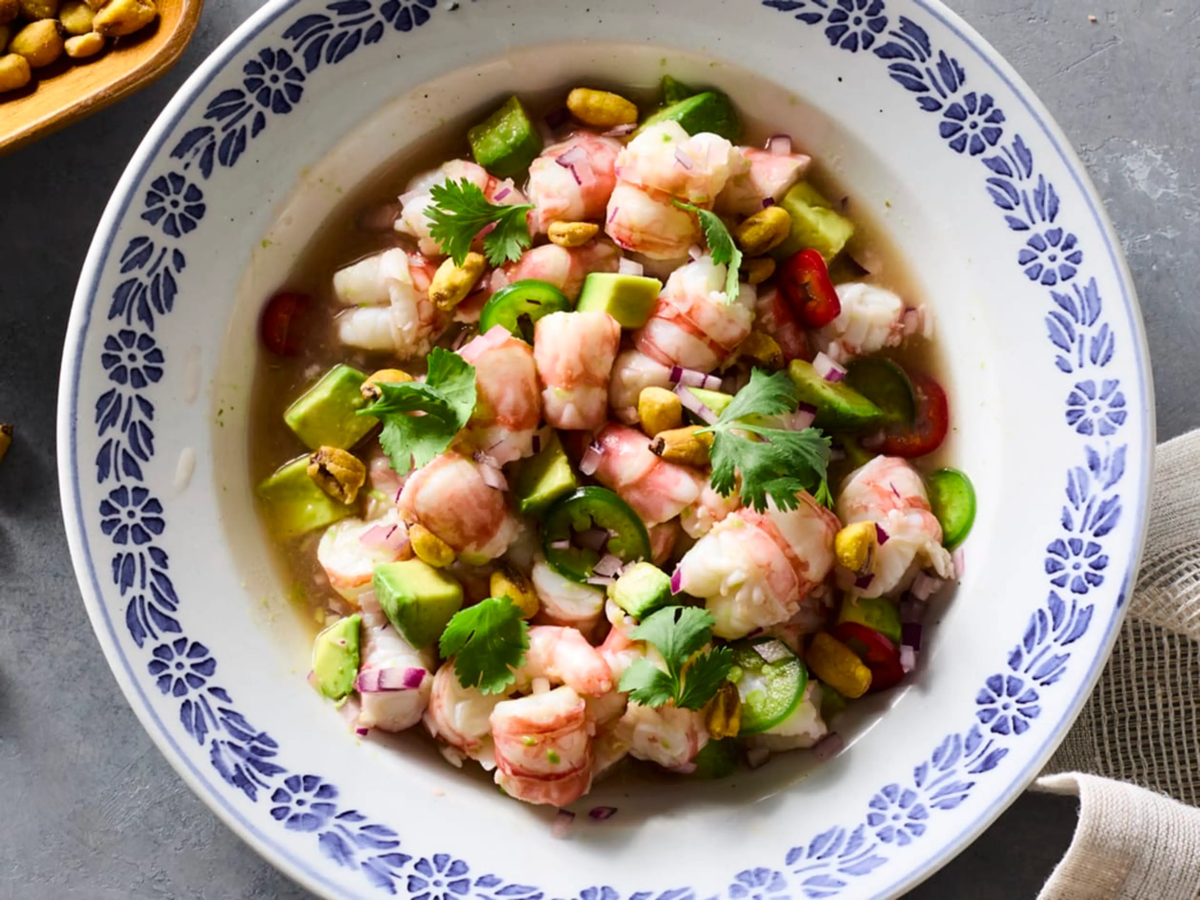 Spot Prawn Ceviche with Prawn-Infused Leche de Tigre
