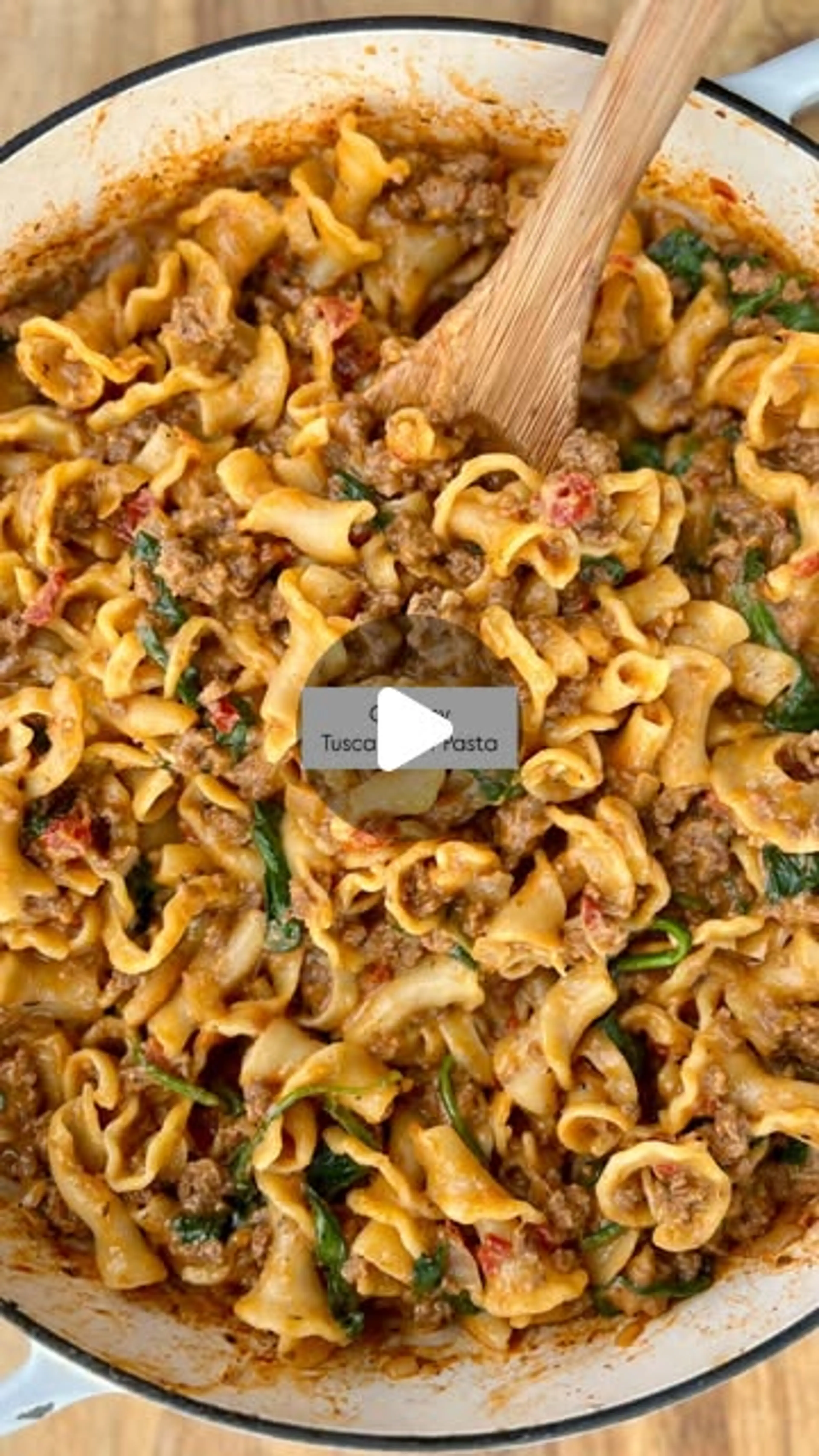 Creamy Tuscan Beef Pasta