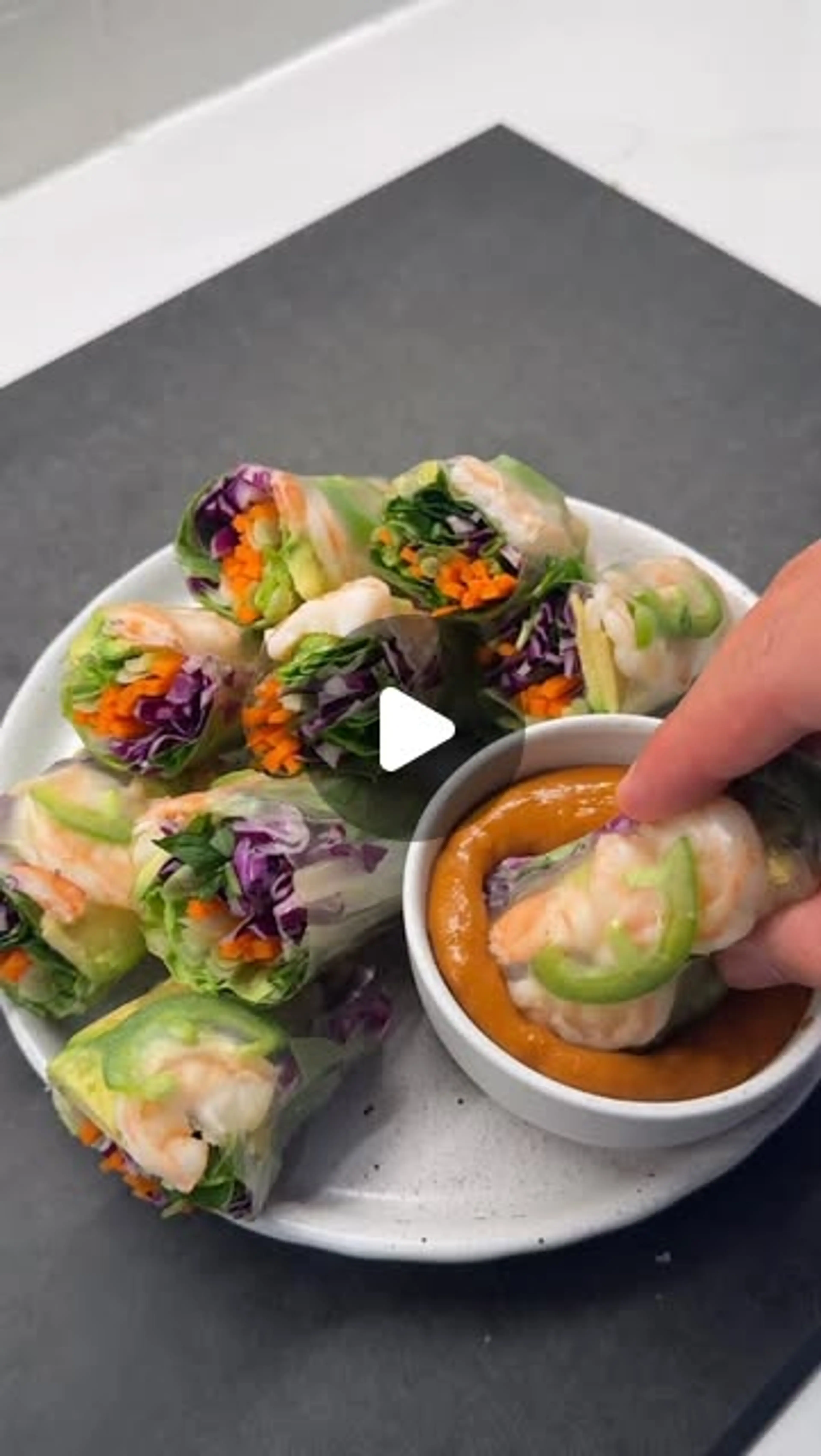 90 Calorie Shrimp Summer Rolls