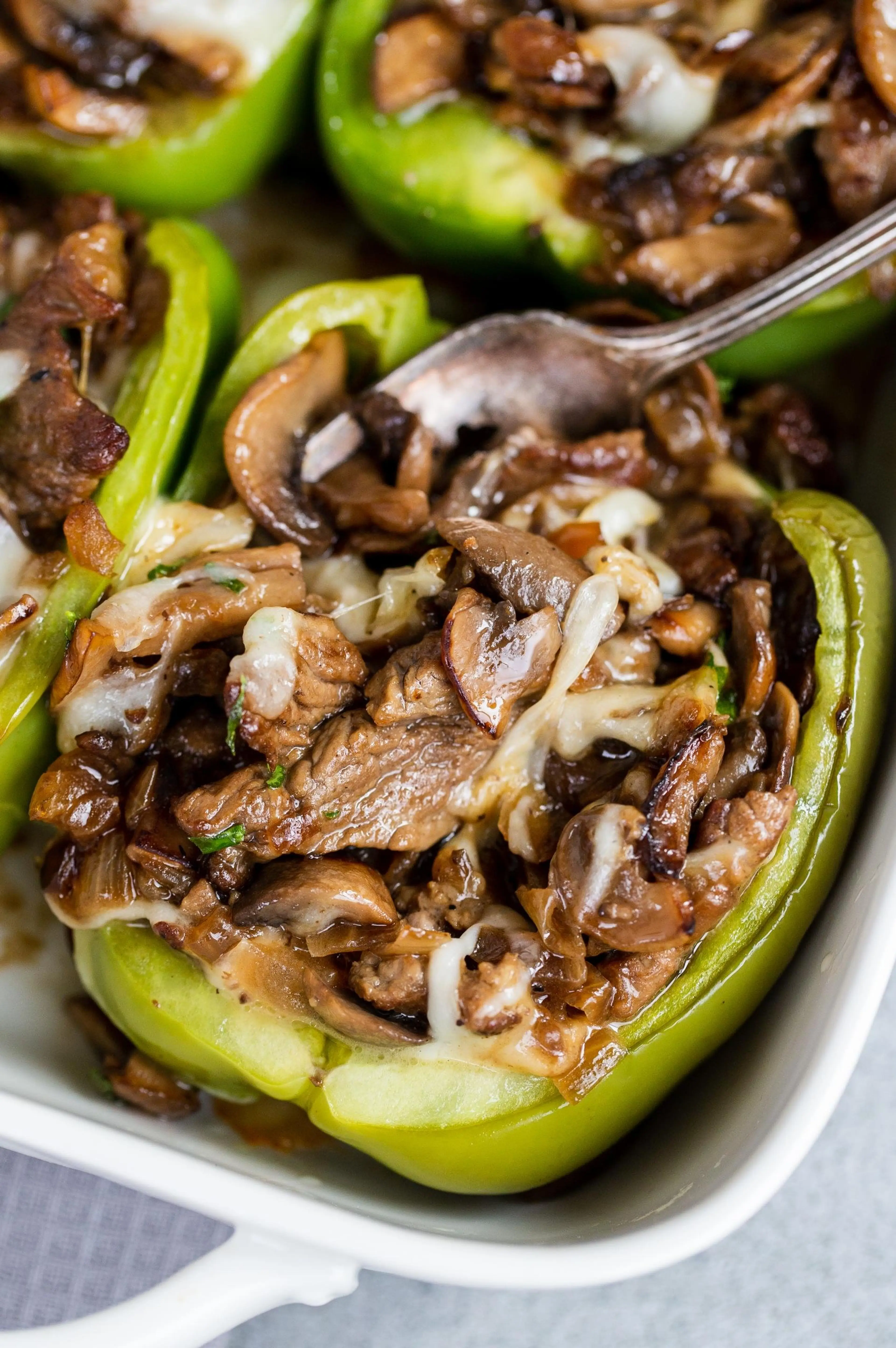 Philly Cheesesteak Stuffed Peppers (Low-Carb)