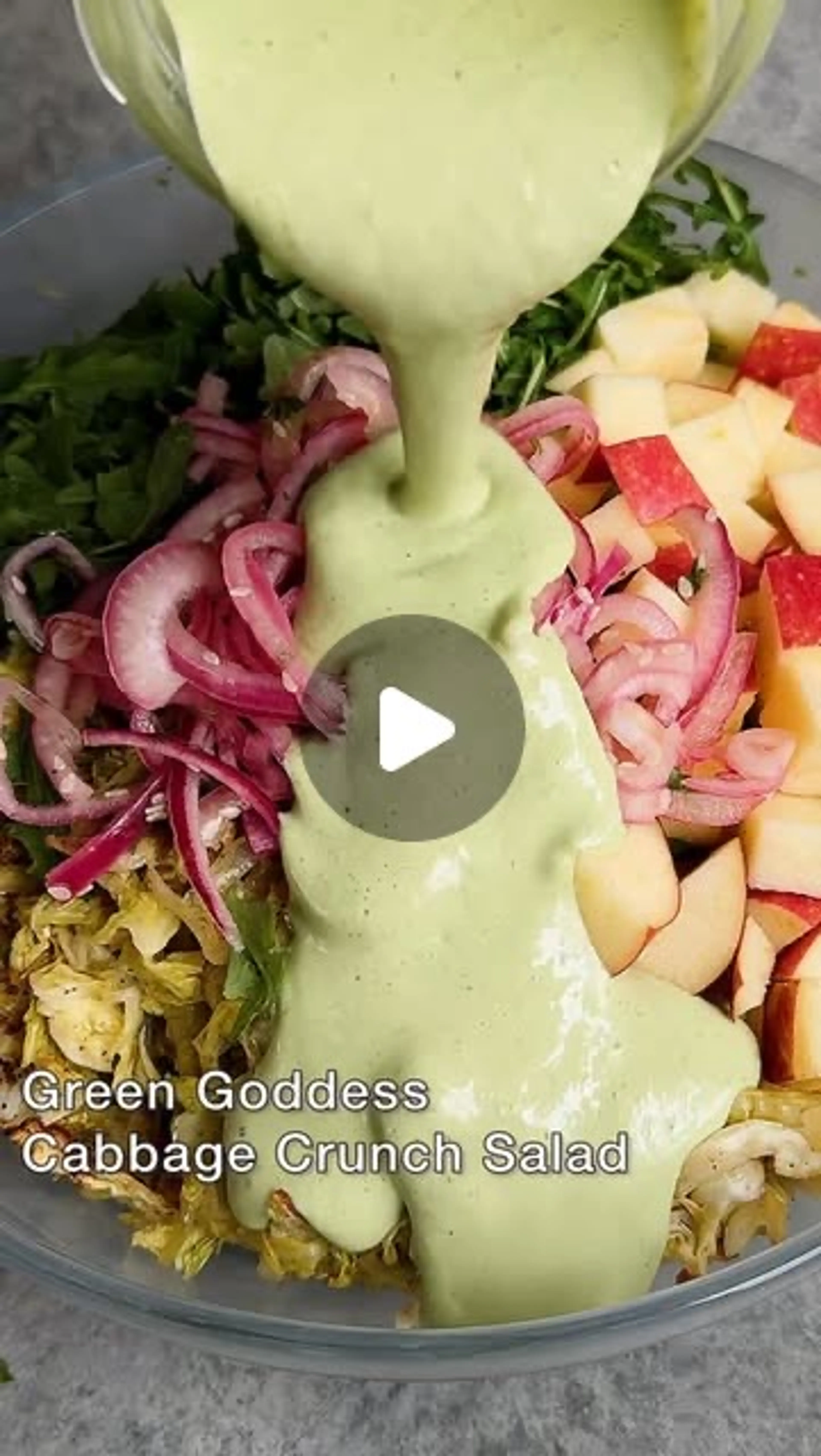 Green Goddess Cabbage Crunch Salad! Roasted Savoy Cabbage, C