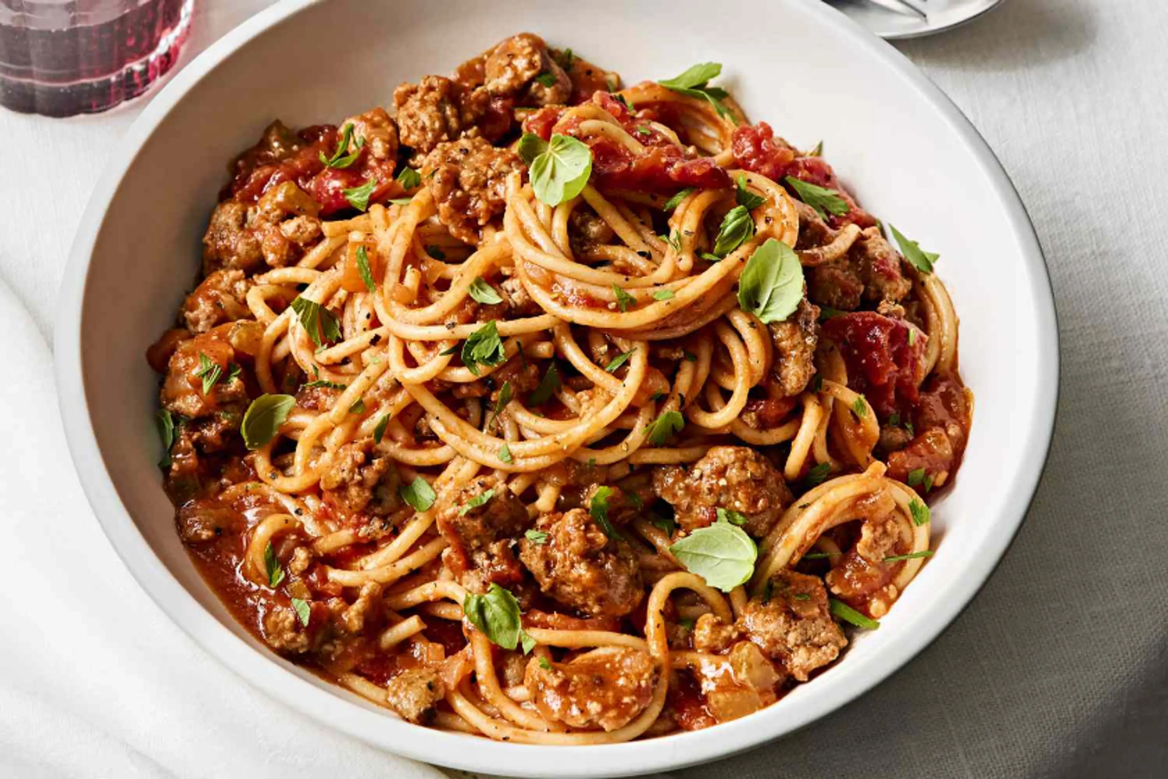 Spaghetti with Fresh Soppressata
