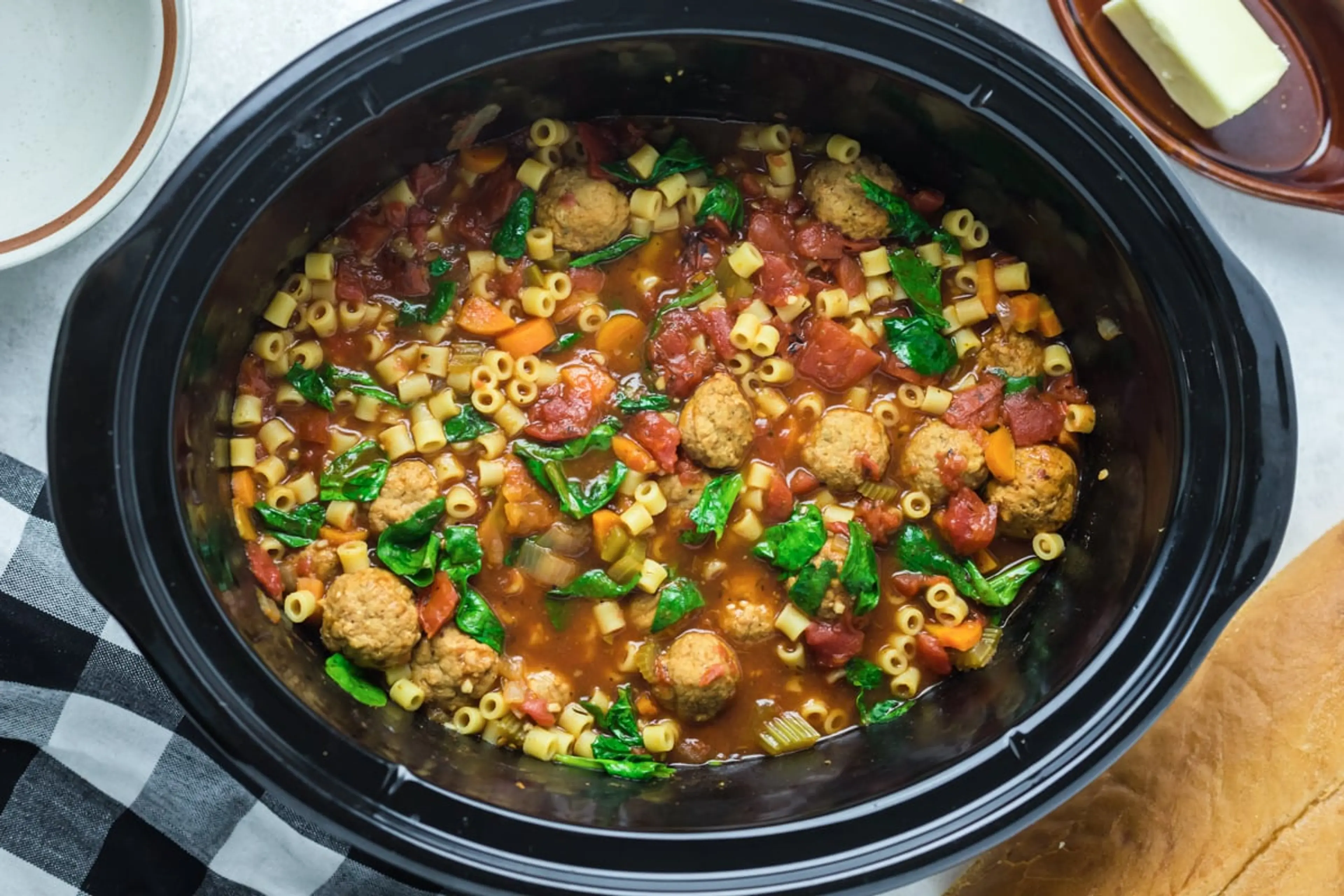 Slow Cooker Meatball Soup