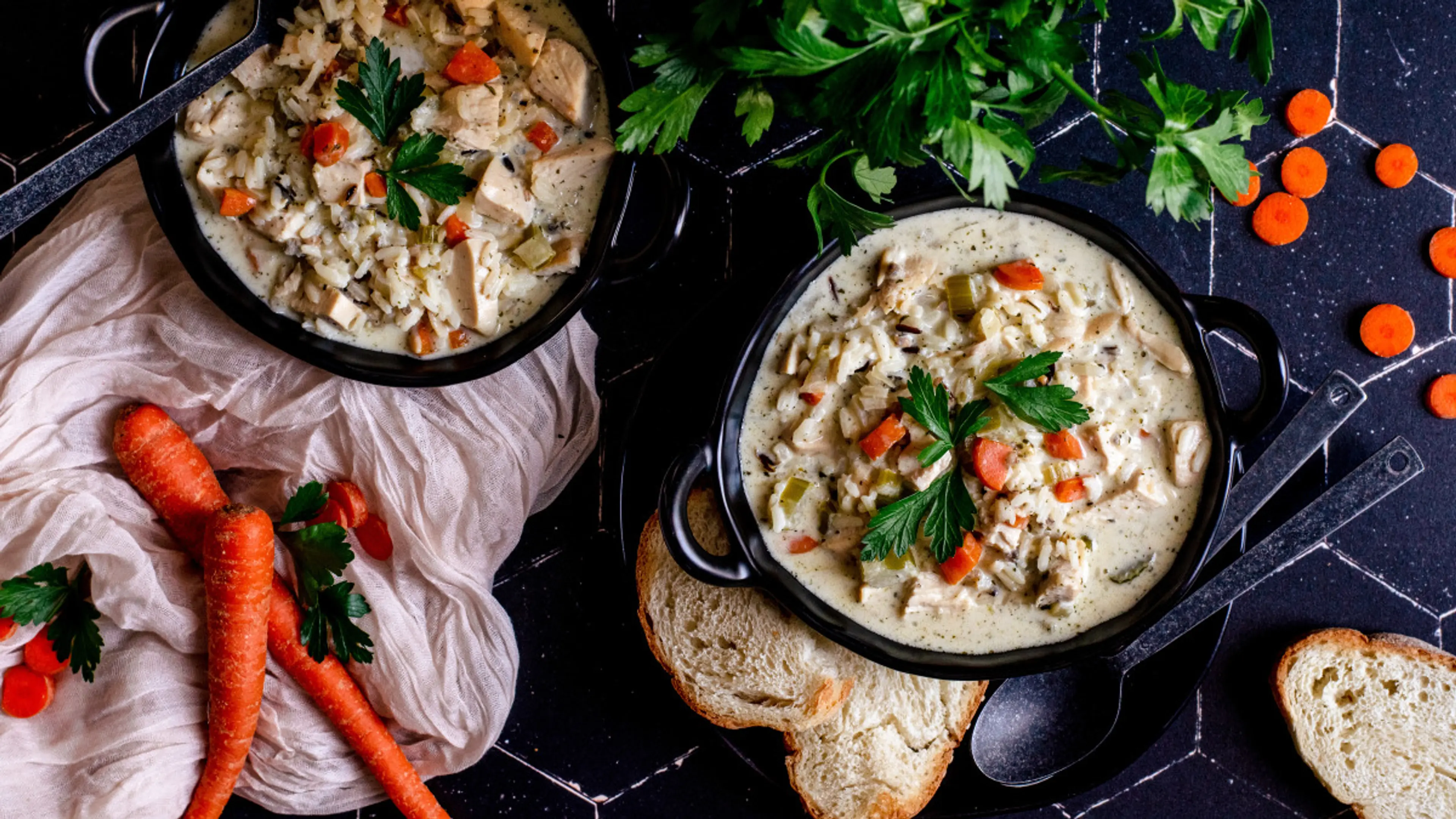 Copy-Cat Panera Cream of Chicken and Wild Rice Soup