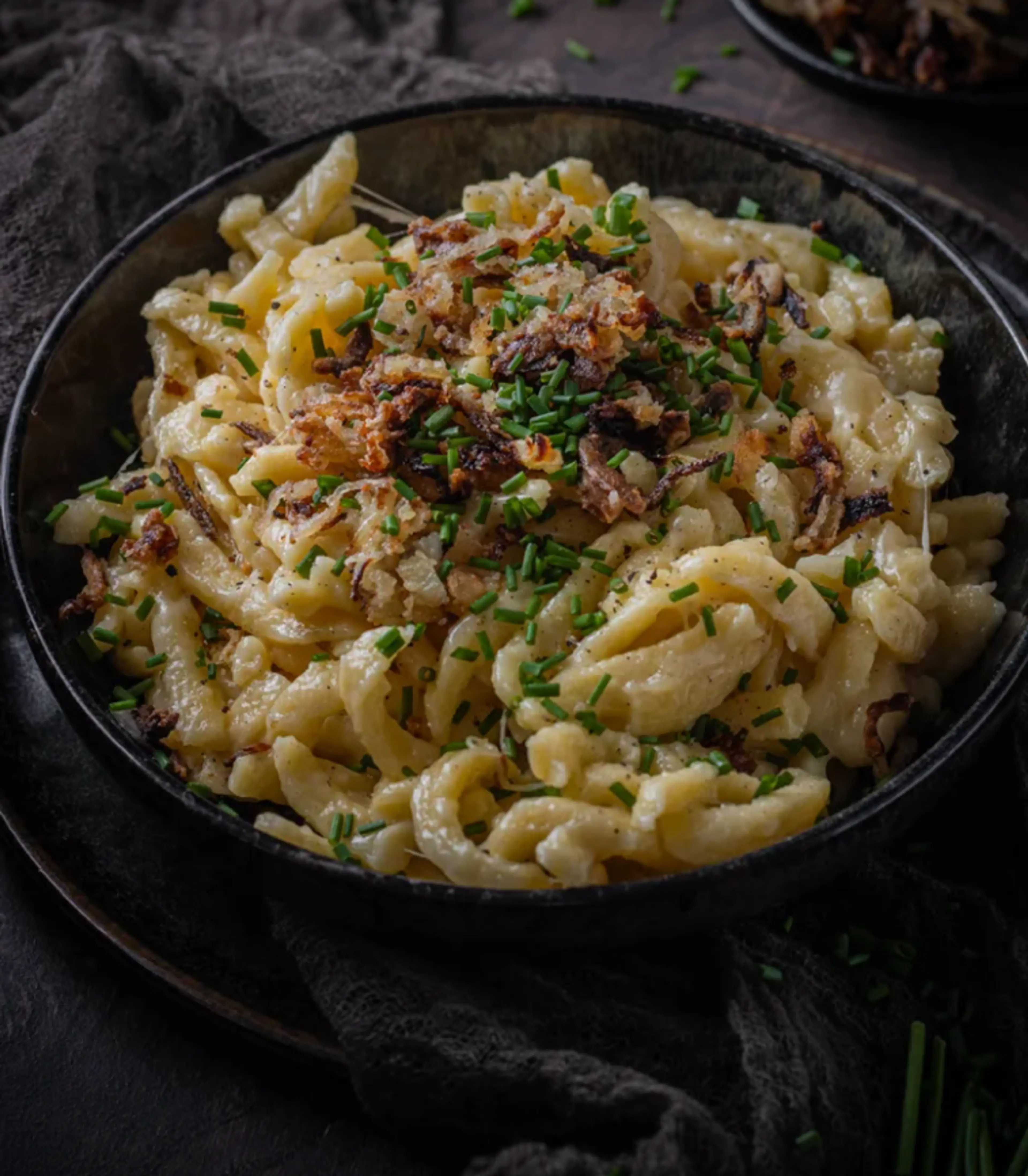 Käsespätzle mit Röstzwiebeln