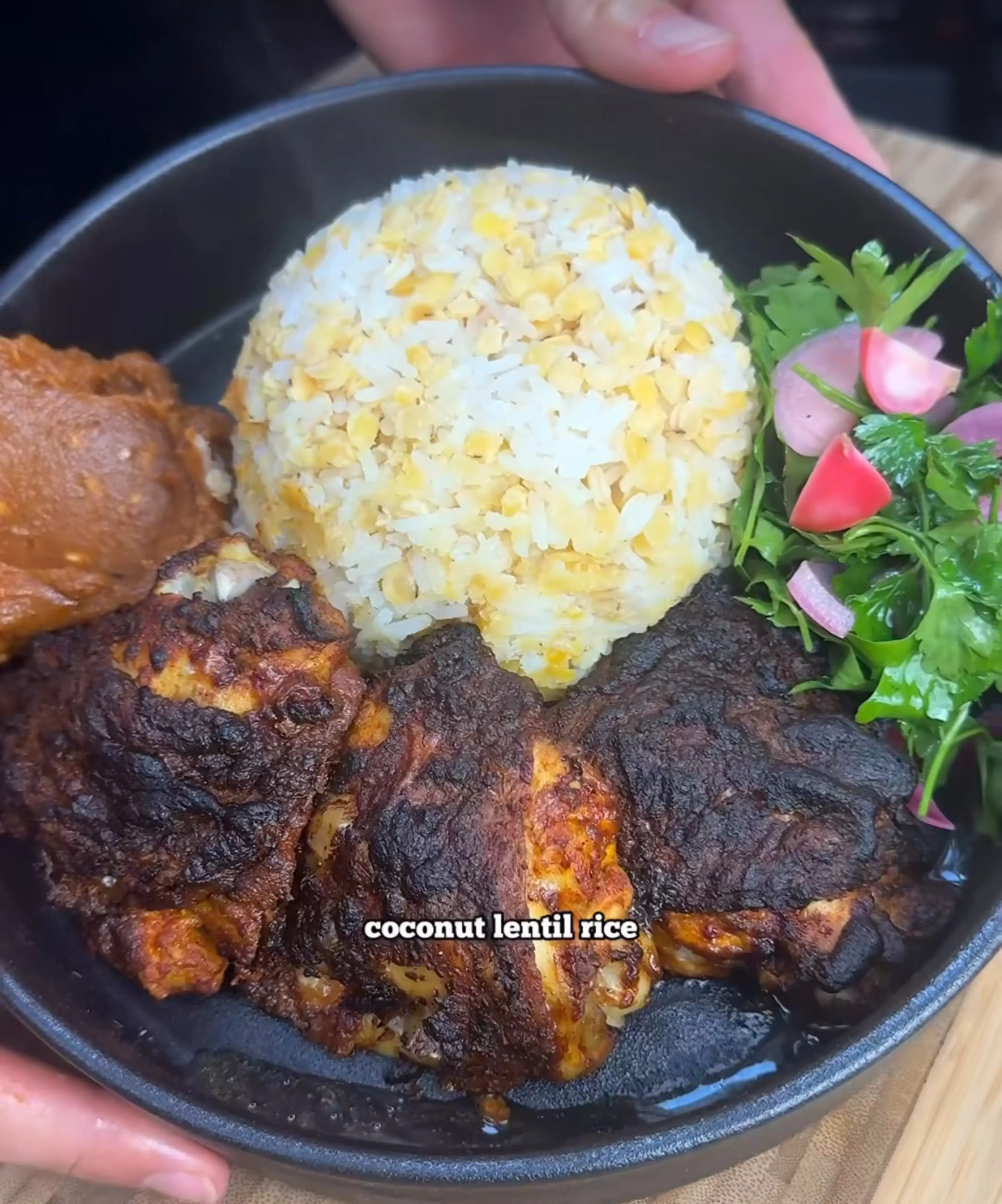 Spiced Chicken & Coconut Lentil Rice