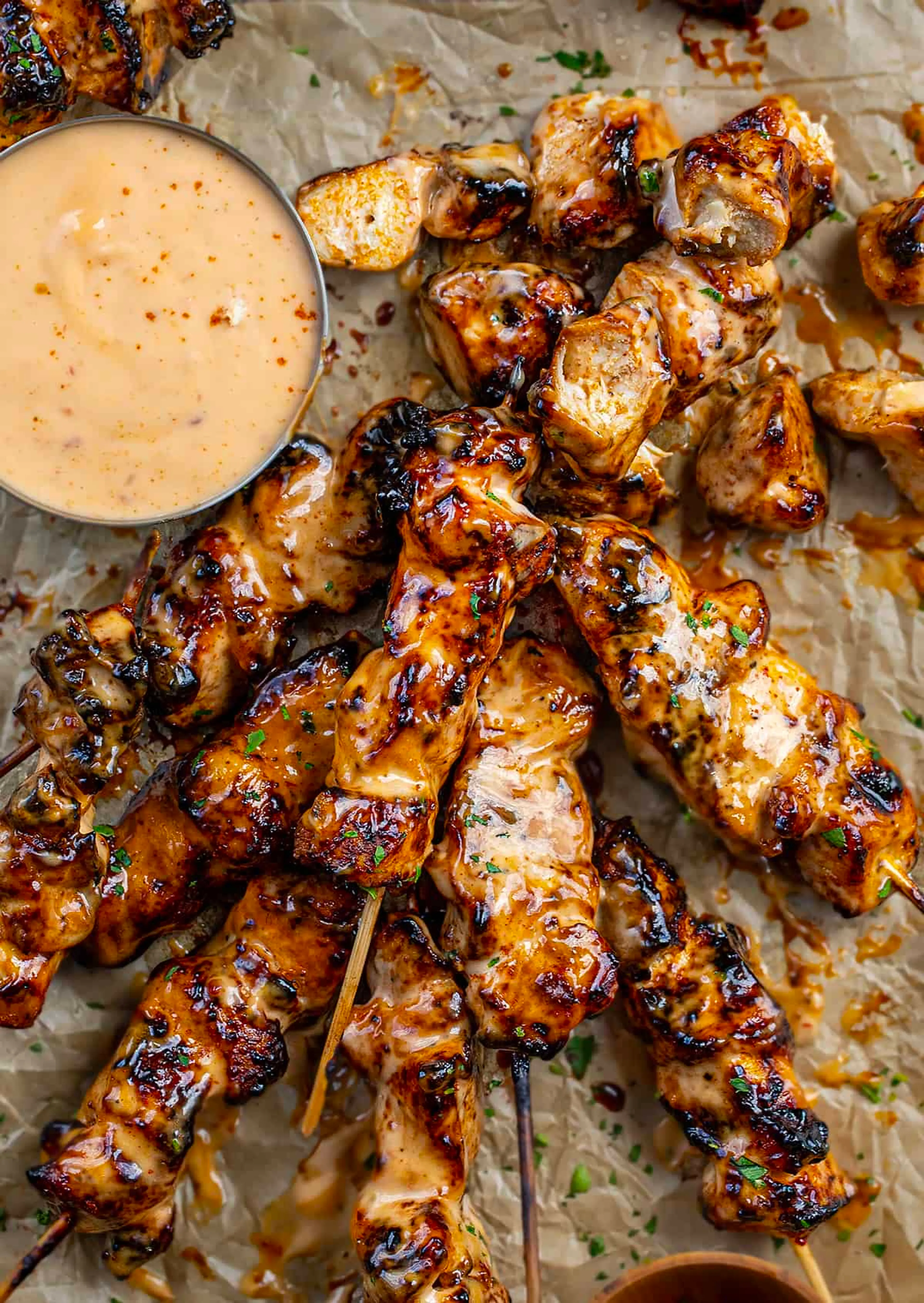 Bang Bang Chicken Skewers