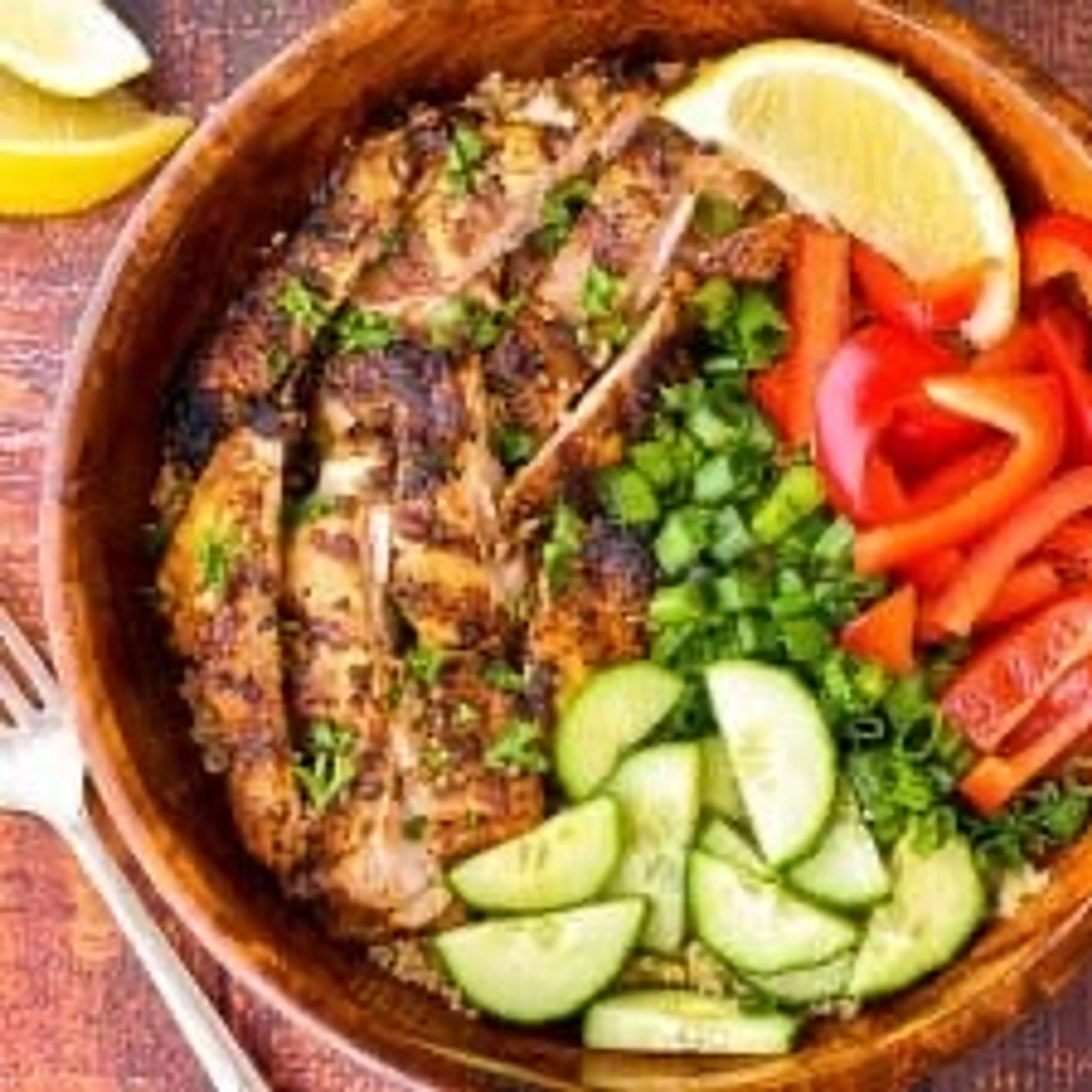 Low FODMAP Grilled Chicken Shawarma Quinoa Bowls (Gluten-Fre