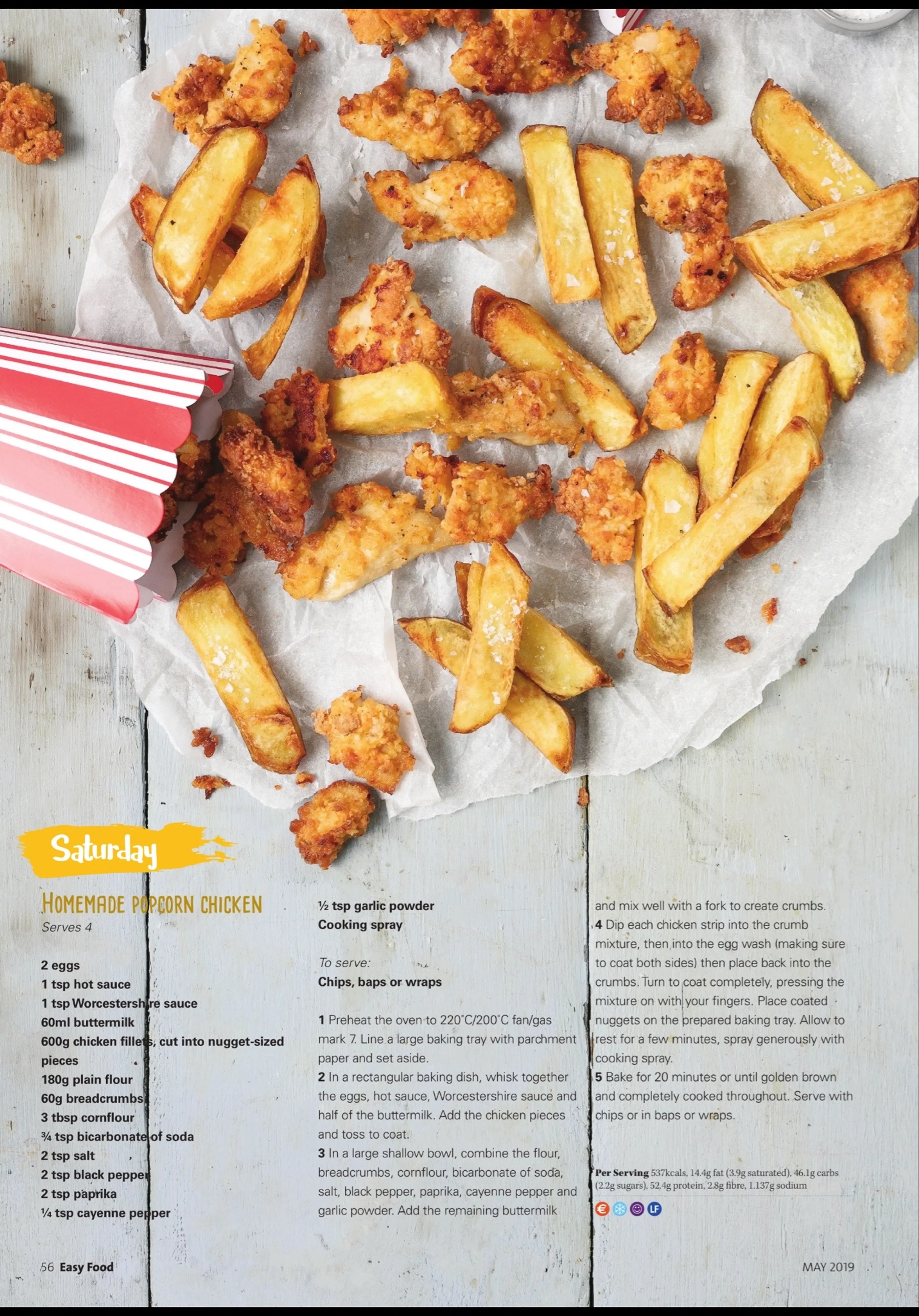 HOMEMADE POPCORN CHICKEN