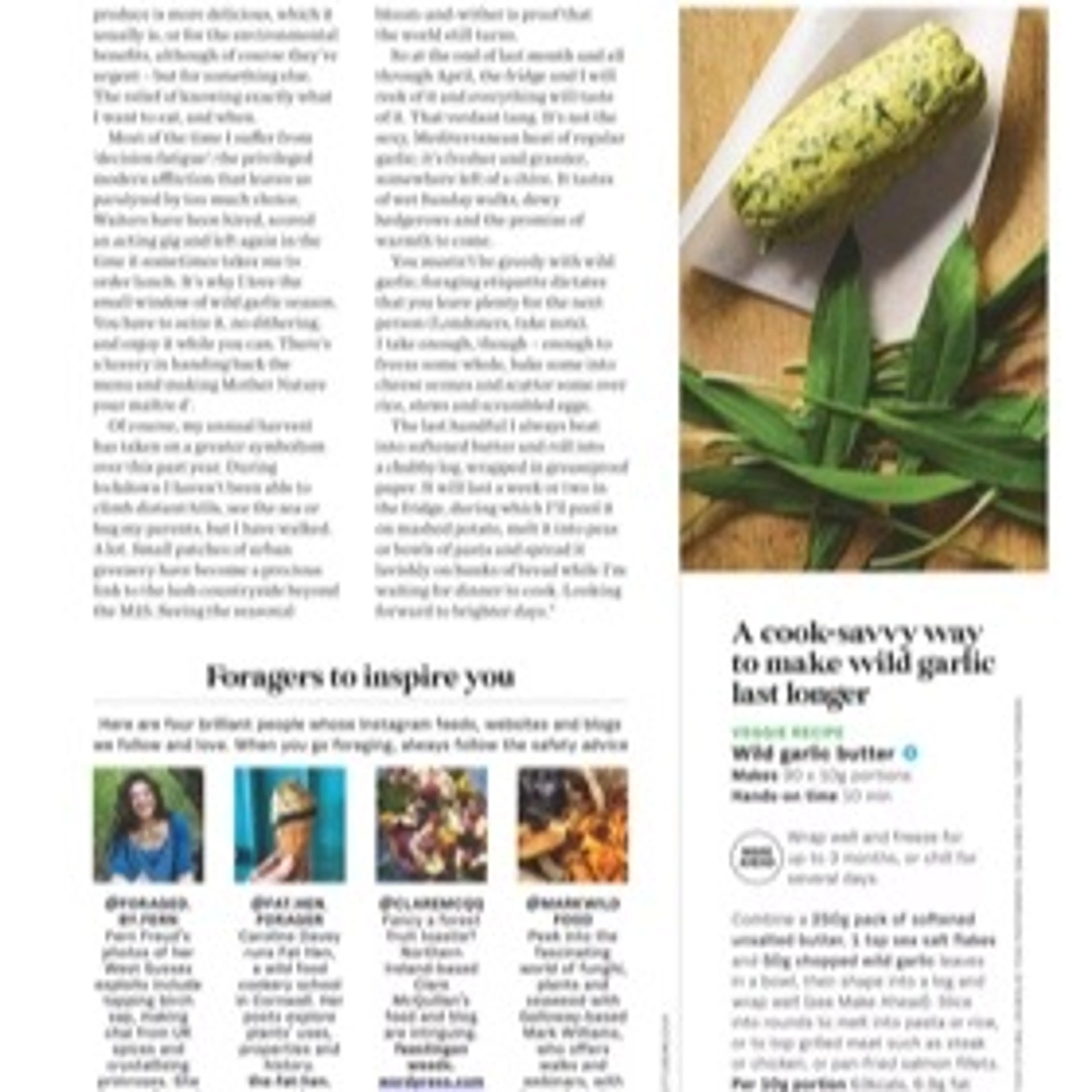 Wild garlic butter