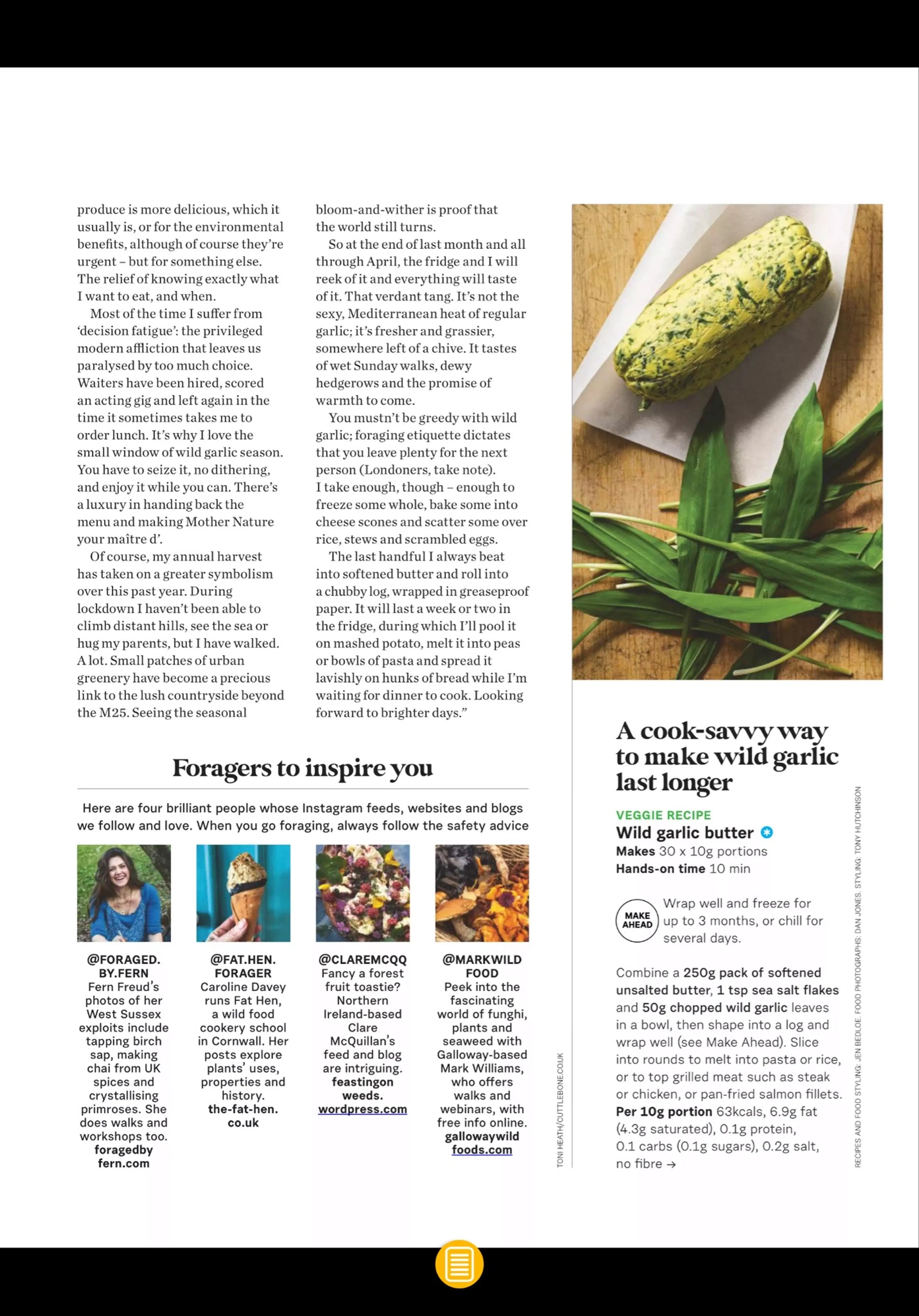 Wild garlic butter