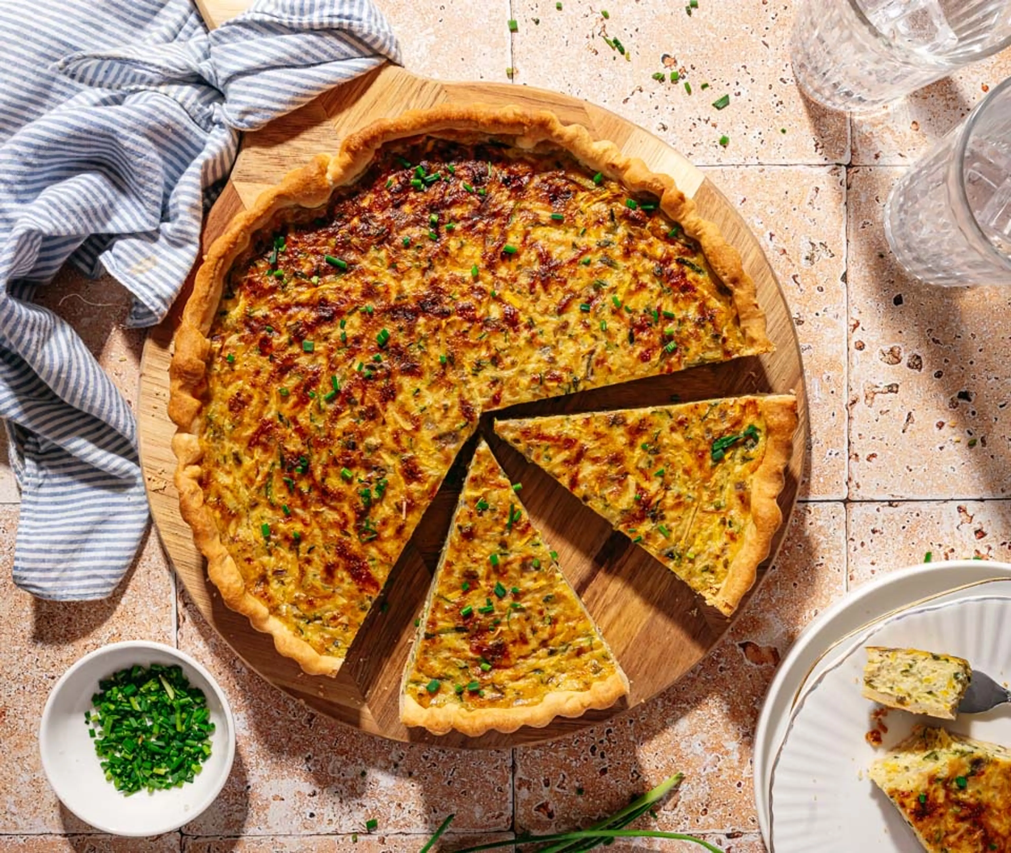 Courgette quiche