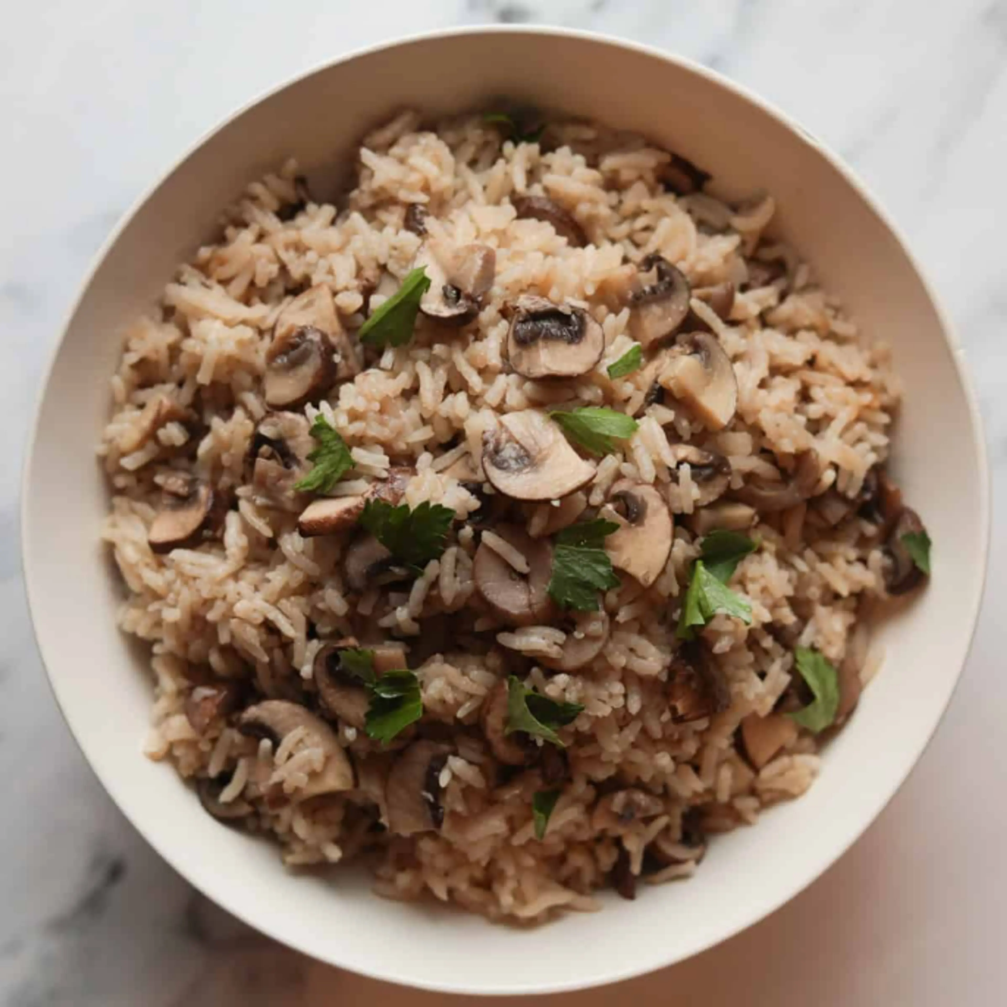 Easy Rice Cooker Mushroom Rice