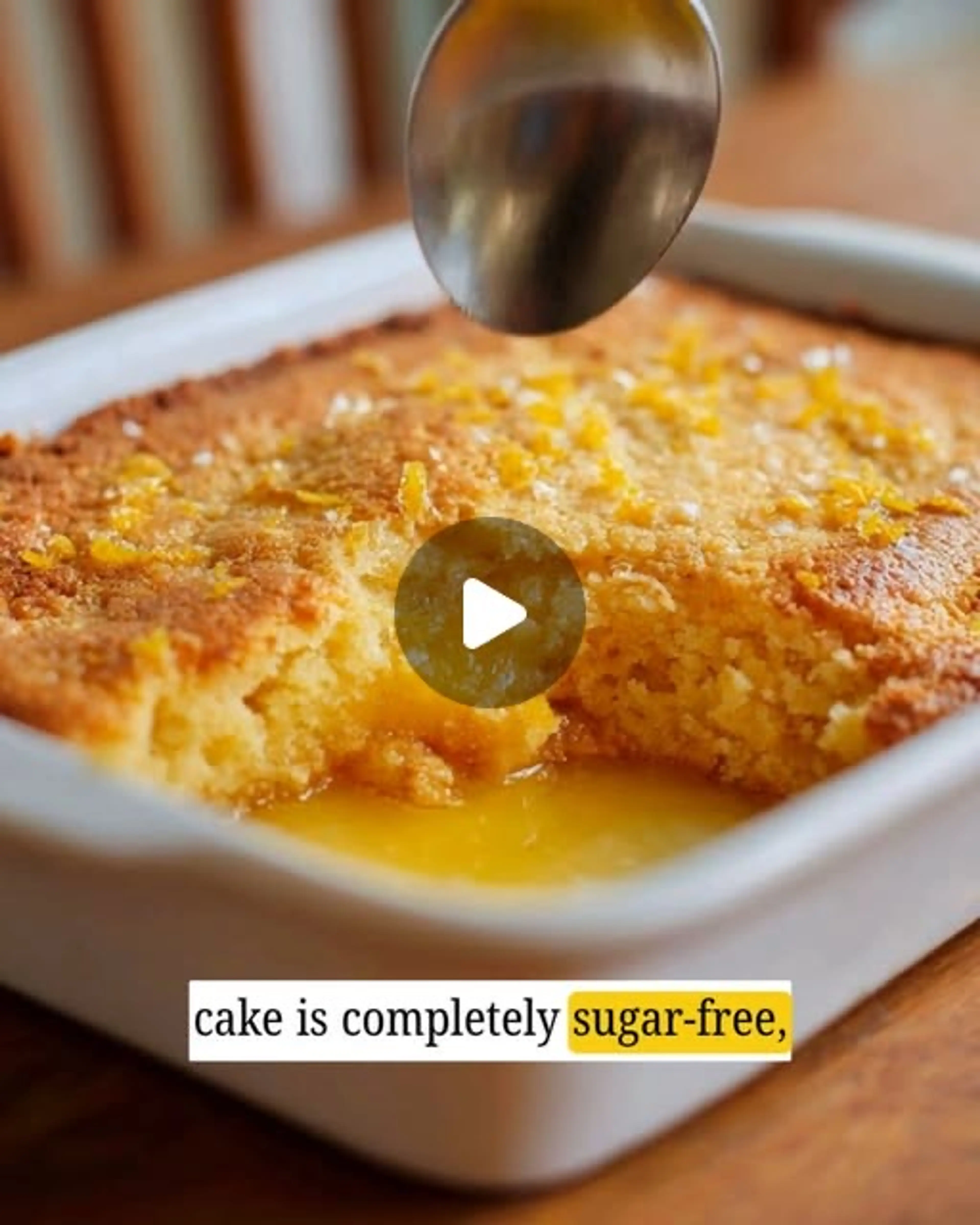Sugar-free Baked Lemon Dump Cake