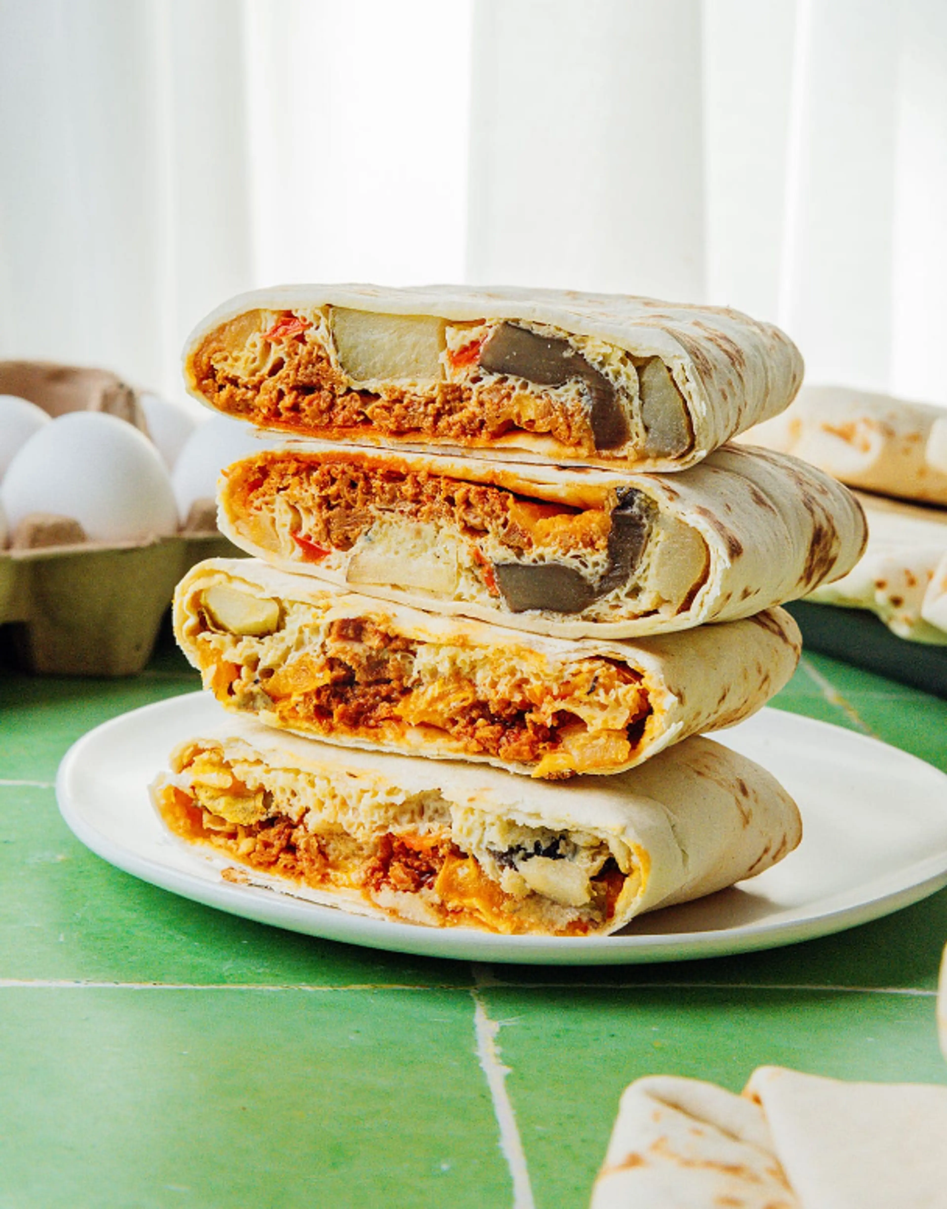 High-Protein Freezer Breakfast Burritos (Vegetarian)