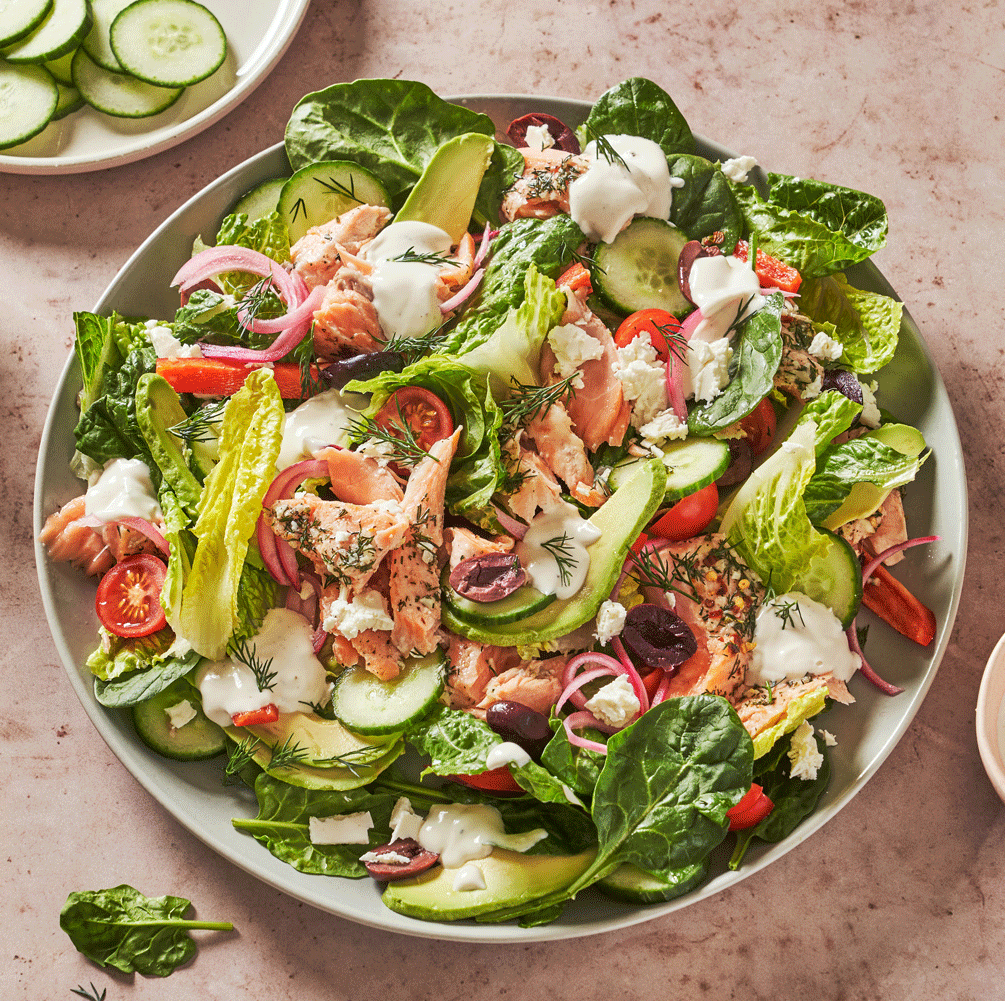 Creamy Greek Salmon Salad