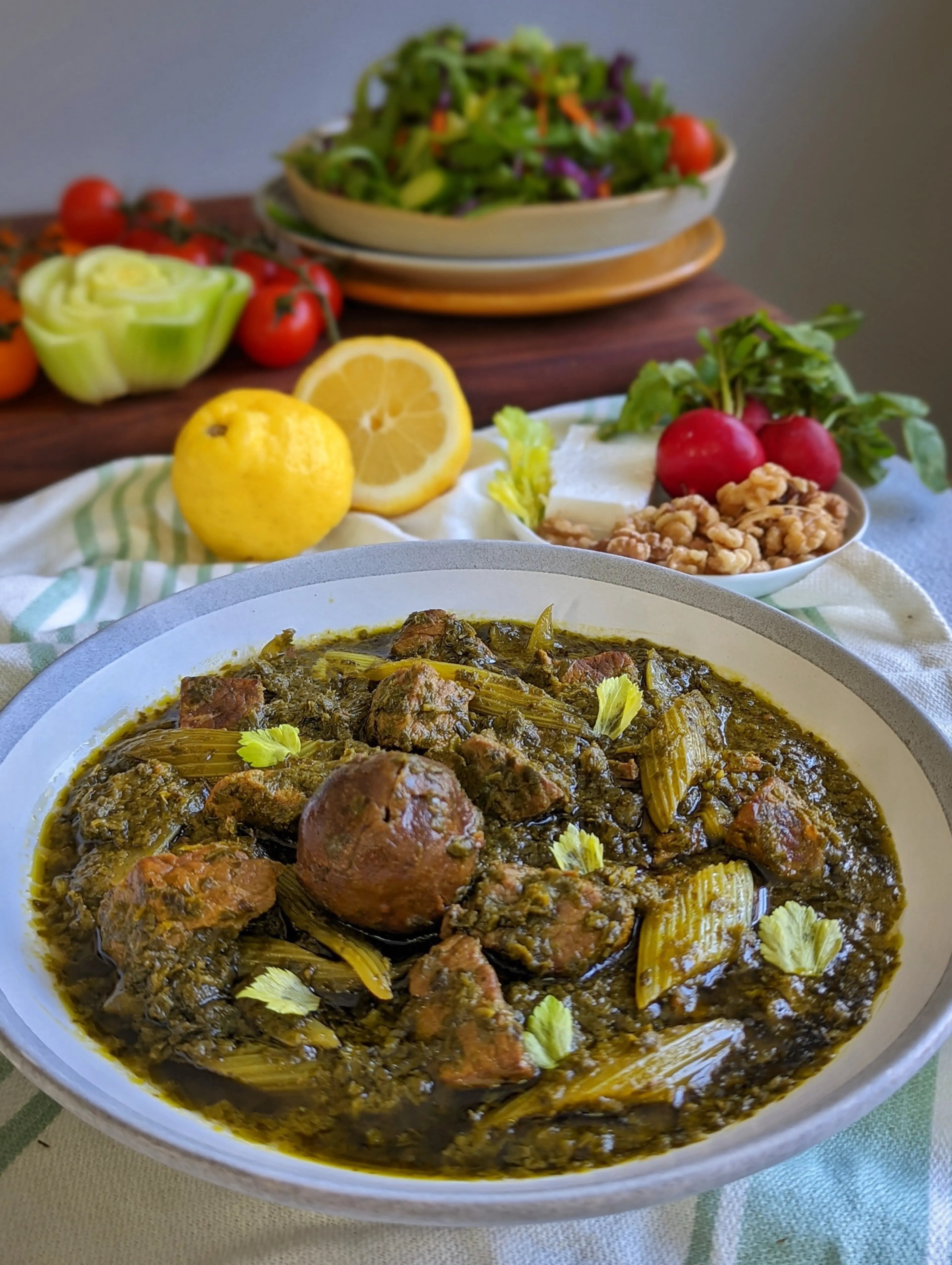 Celery and beef stew
