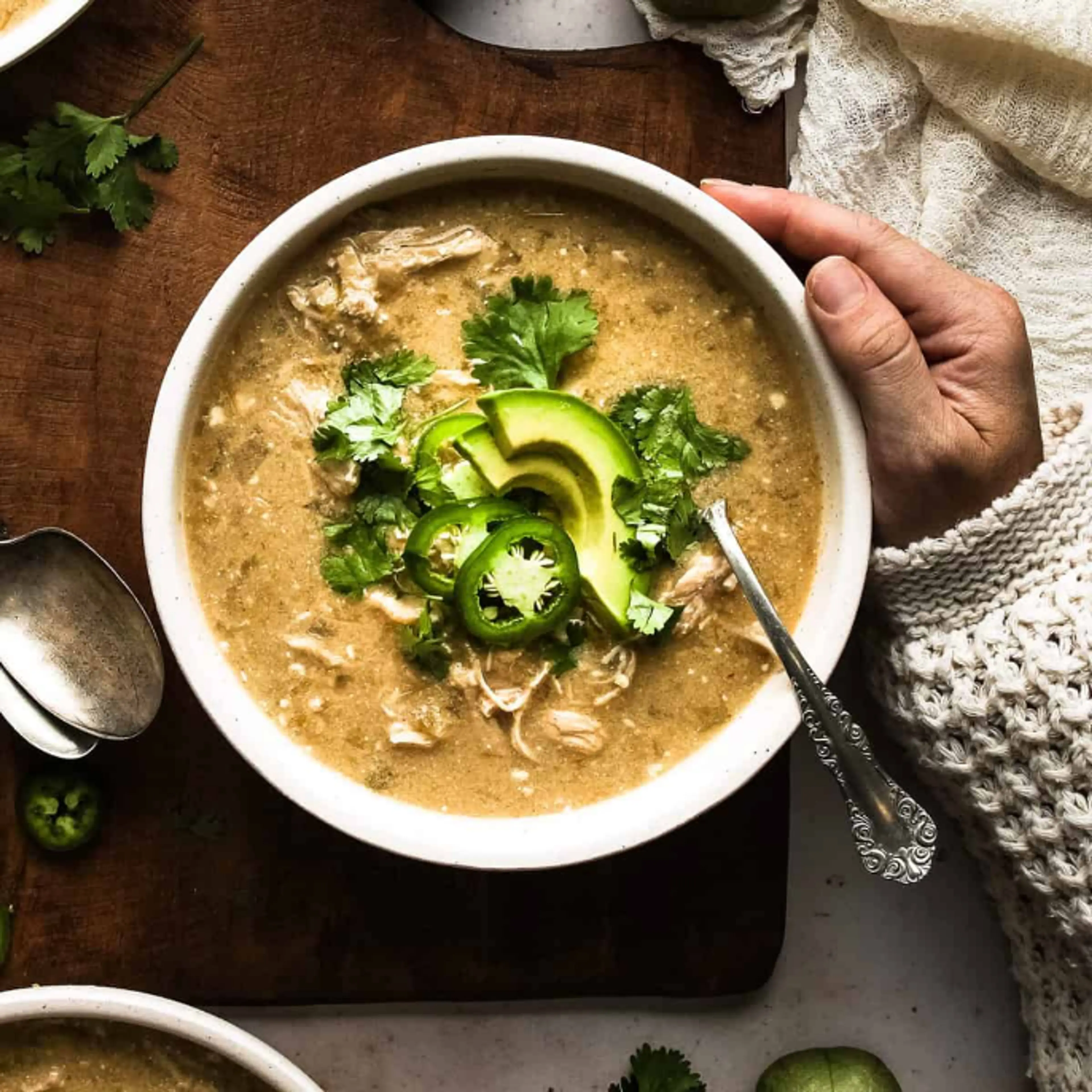 Salsa Verde Chicken Soup (Keto + Whole30)