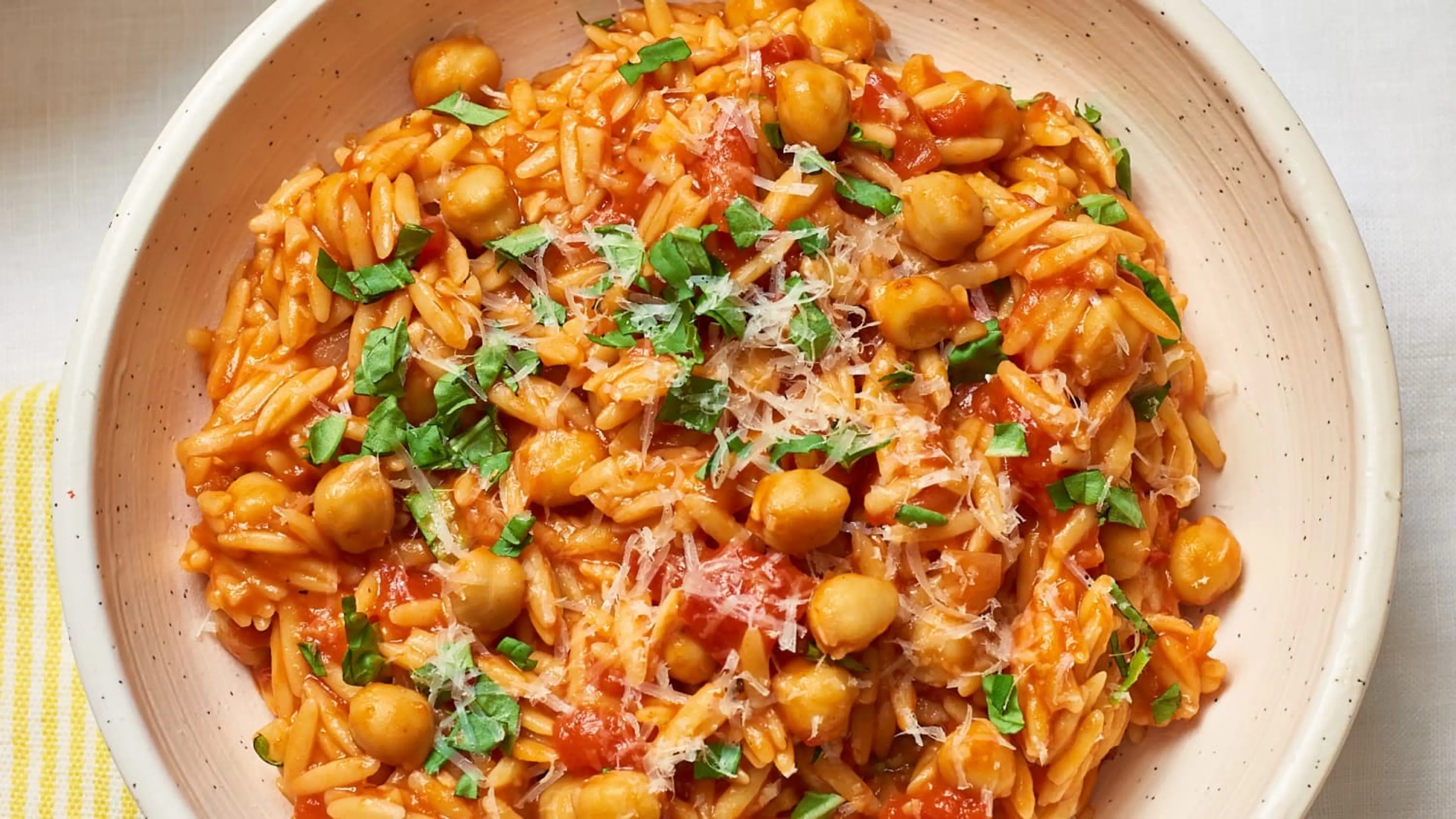 Recipe: One-Pot Tomato Chickpeas and Orzo