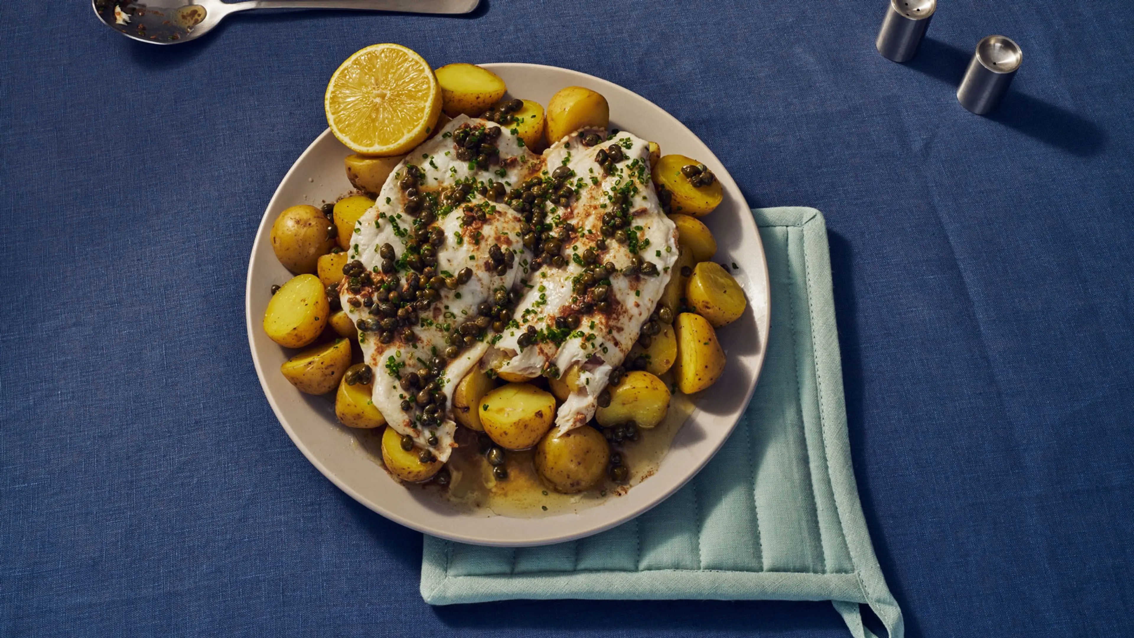Steamed Fish With Potatoes and Anchovy Butter