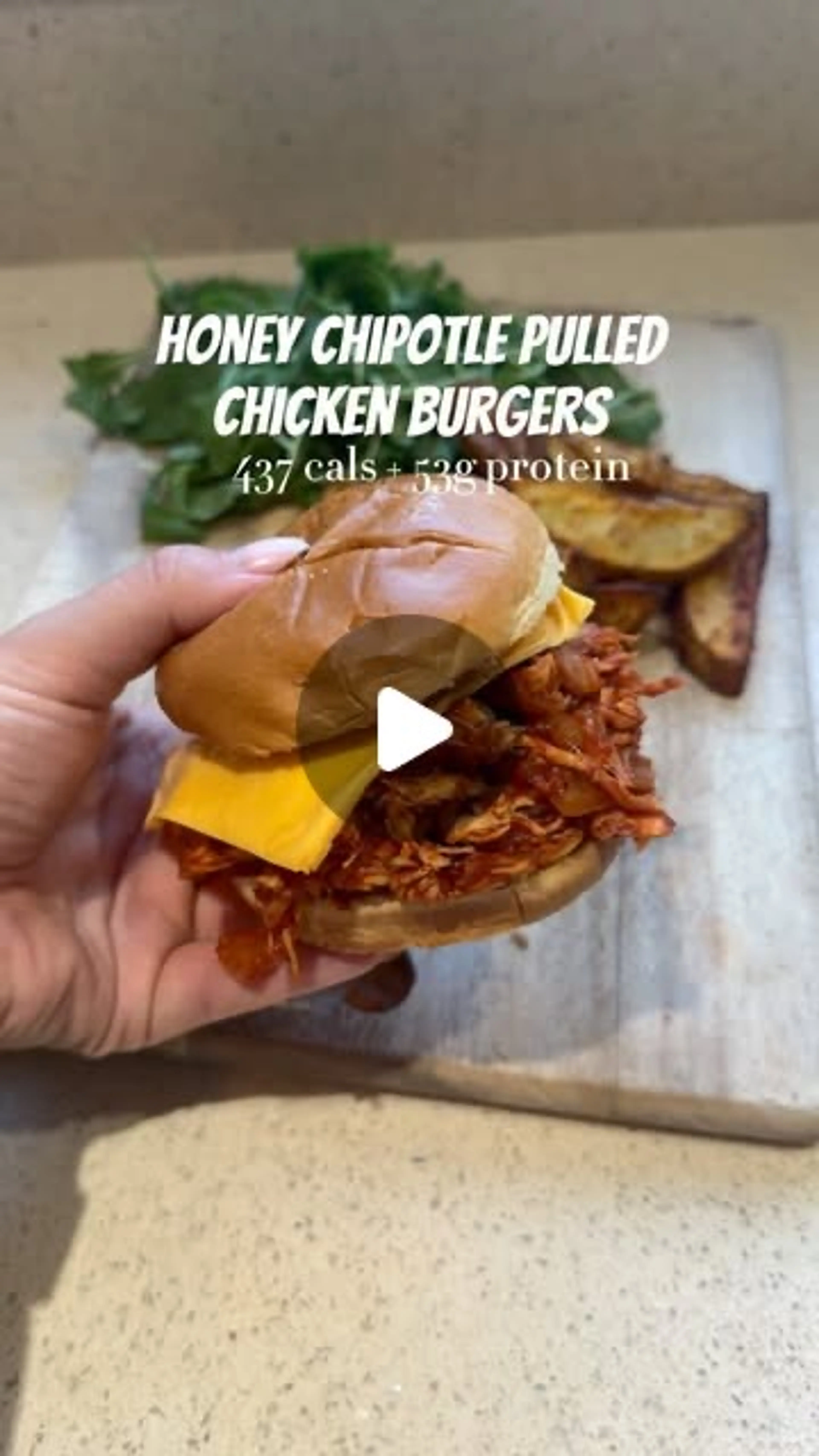 Honey Chipotle Pulled Chicken Burgers