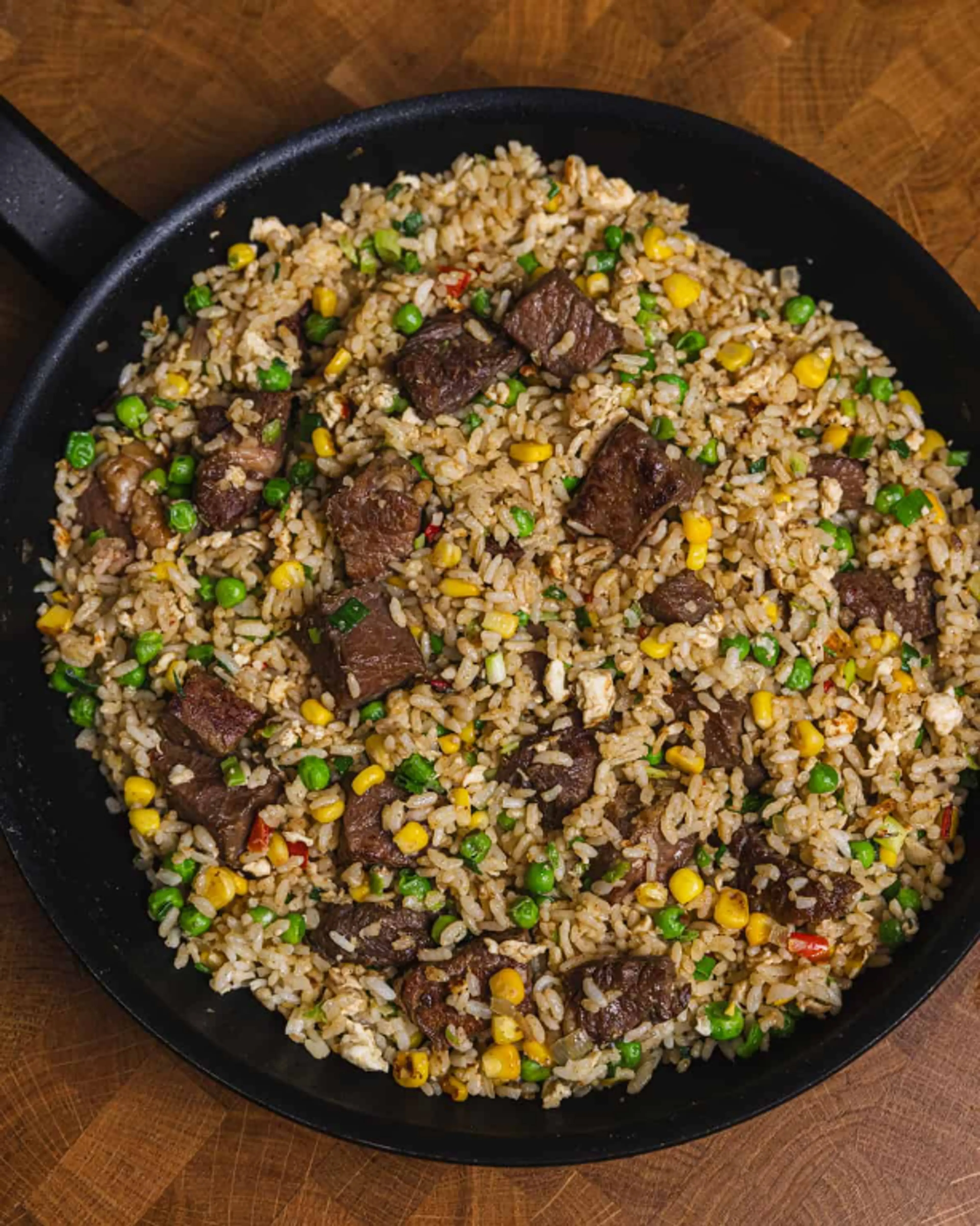 Golden Steak Fried Rice Just Like I Make at Home