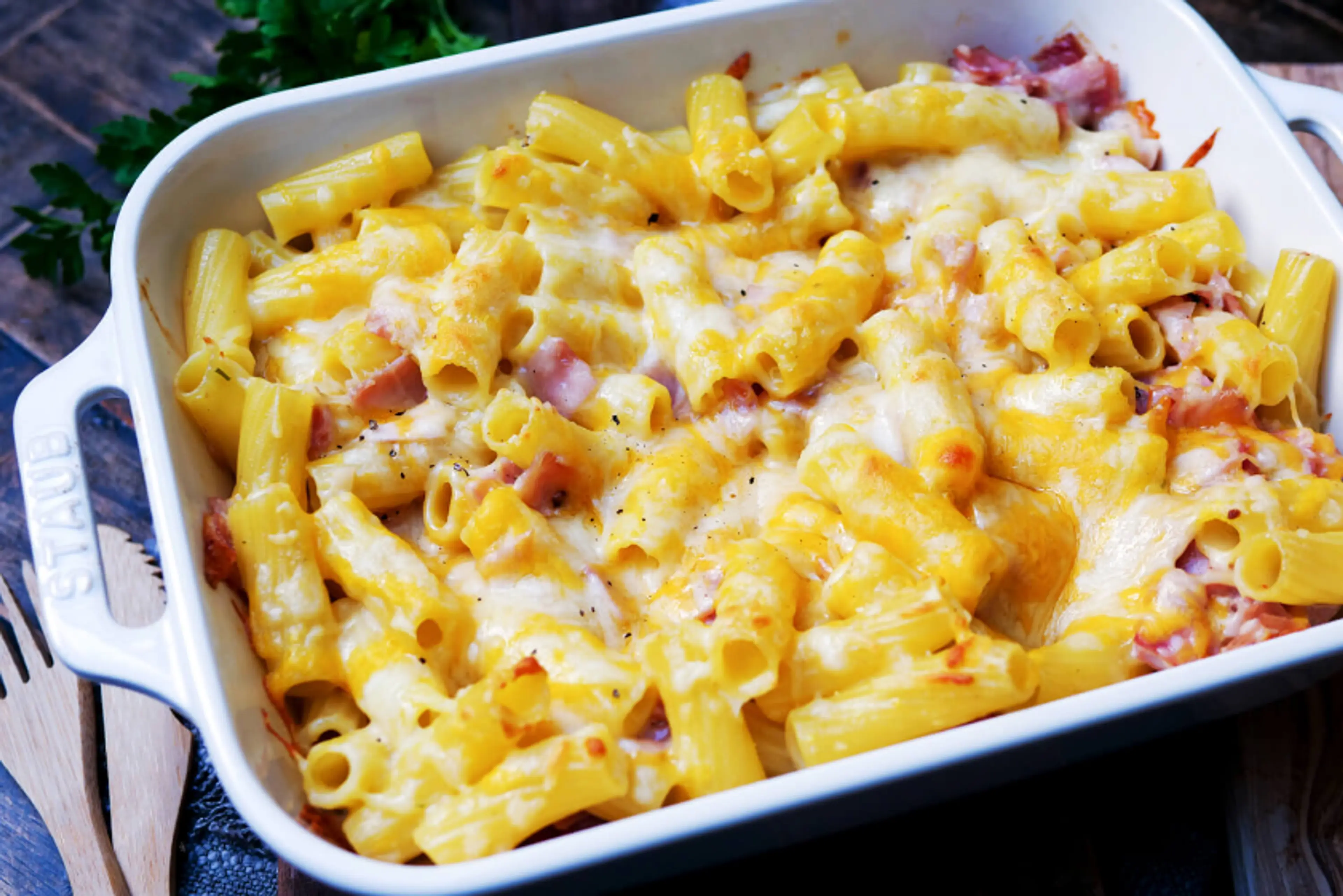 Nudel-Schinken-Gratin