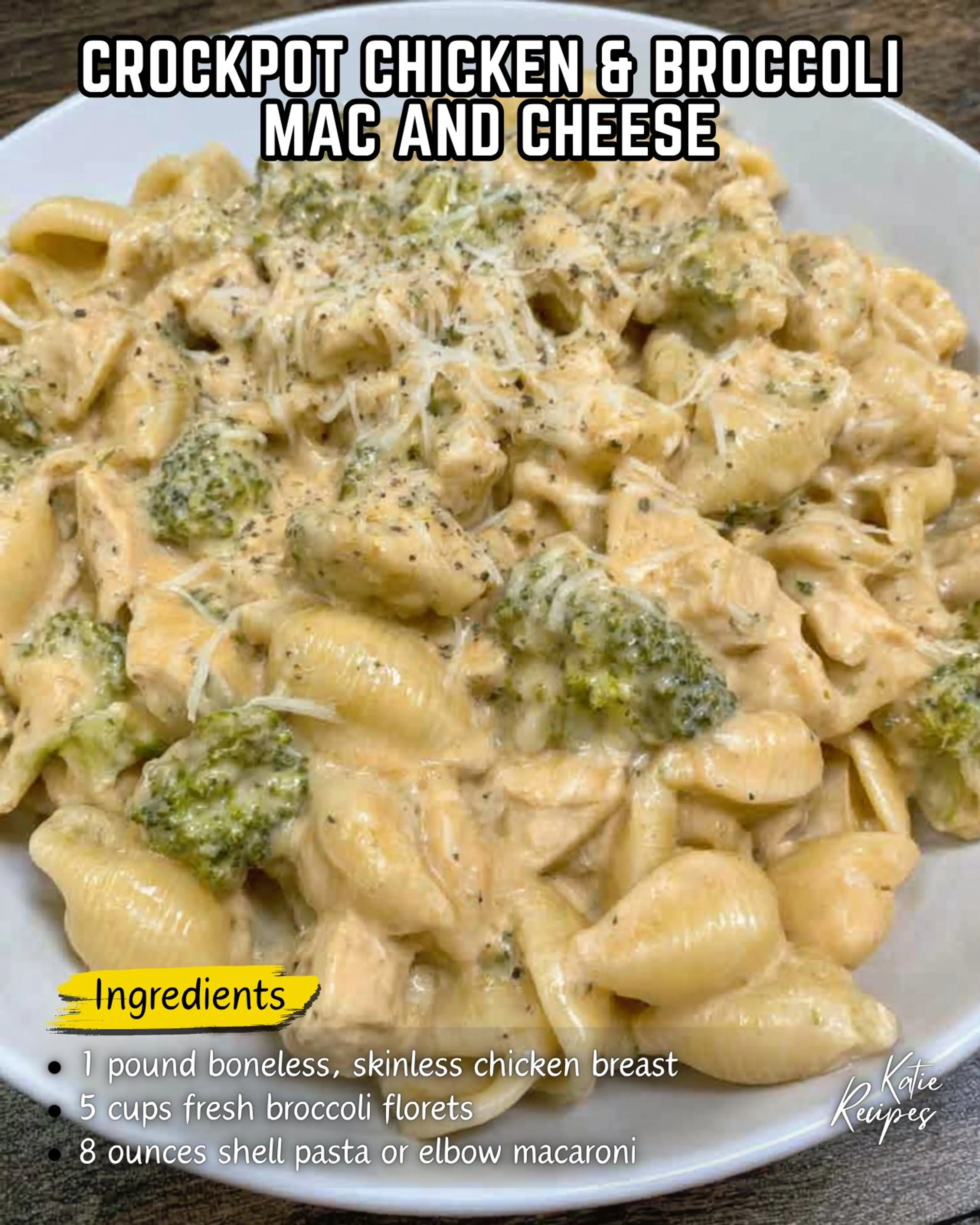 Crockpot Chicken & Broccoli Mac and Cheese