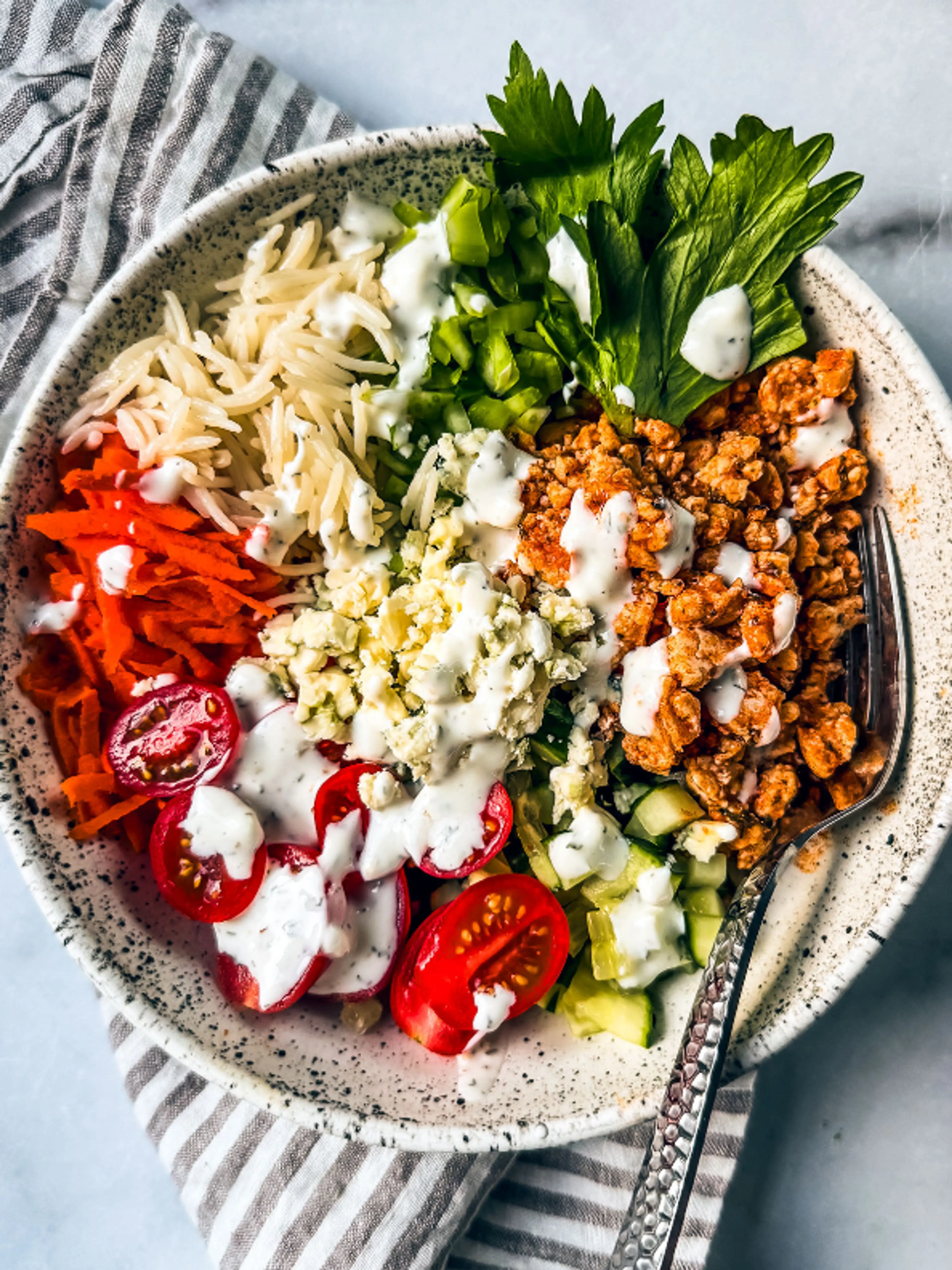 Healthy Buffalo Chicken Bowls