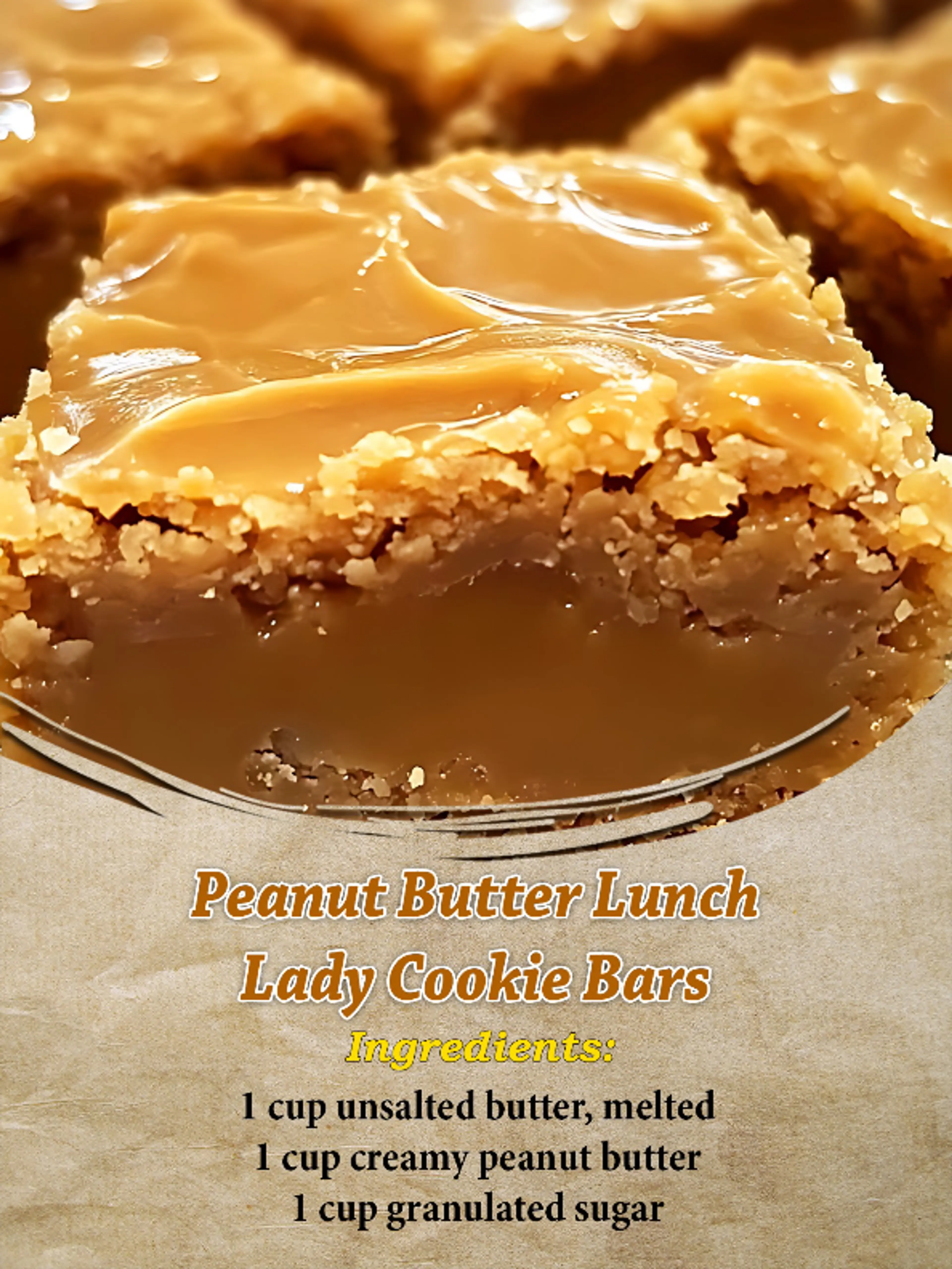 Peanut Butter Lunch Lady Cookie Bars