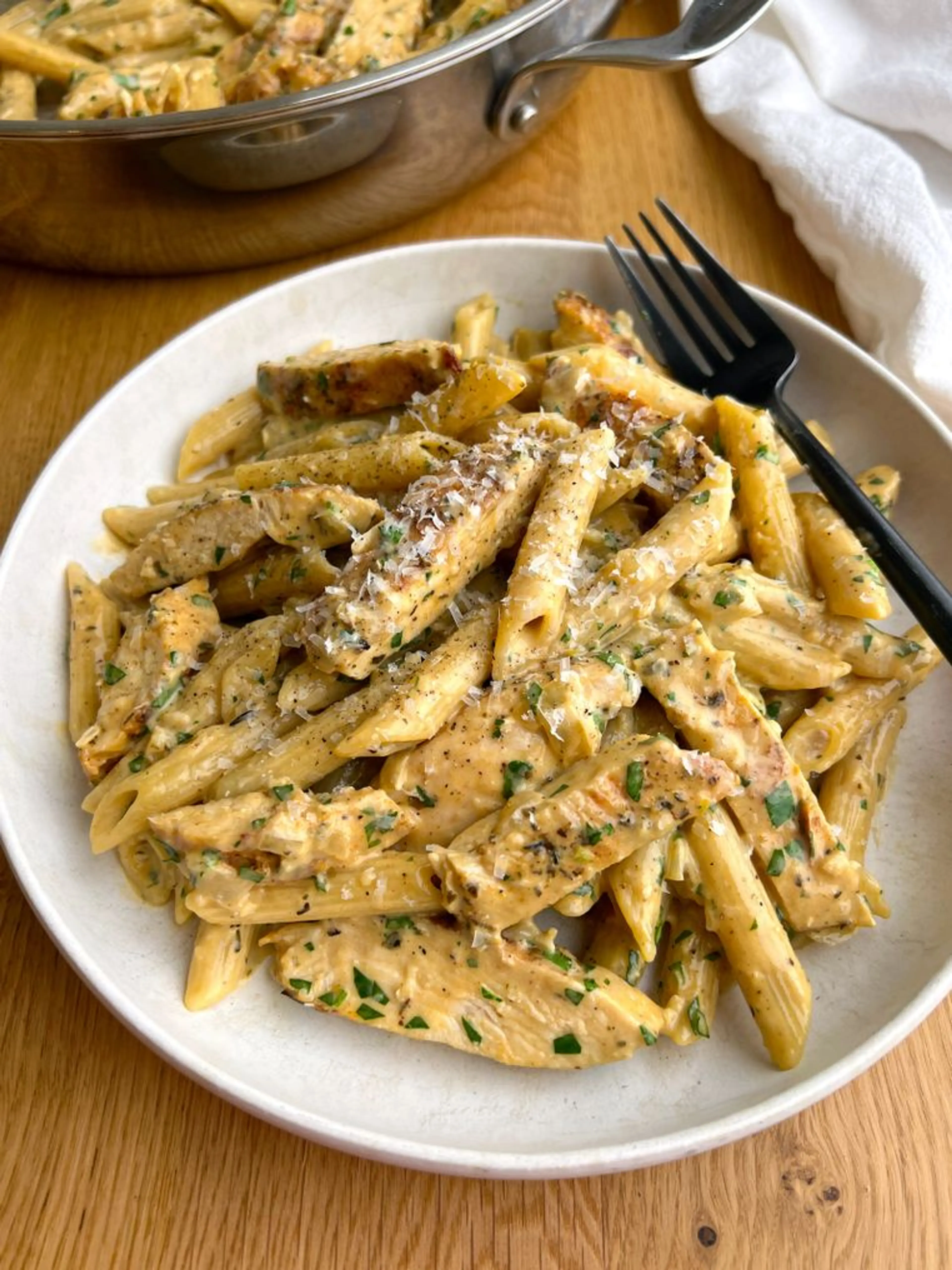 Garlic Parmesan Chicken and Pasta