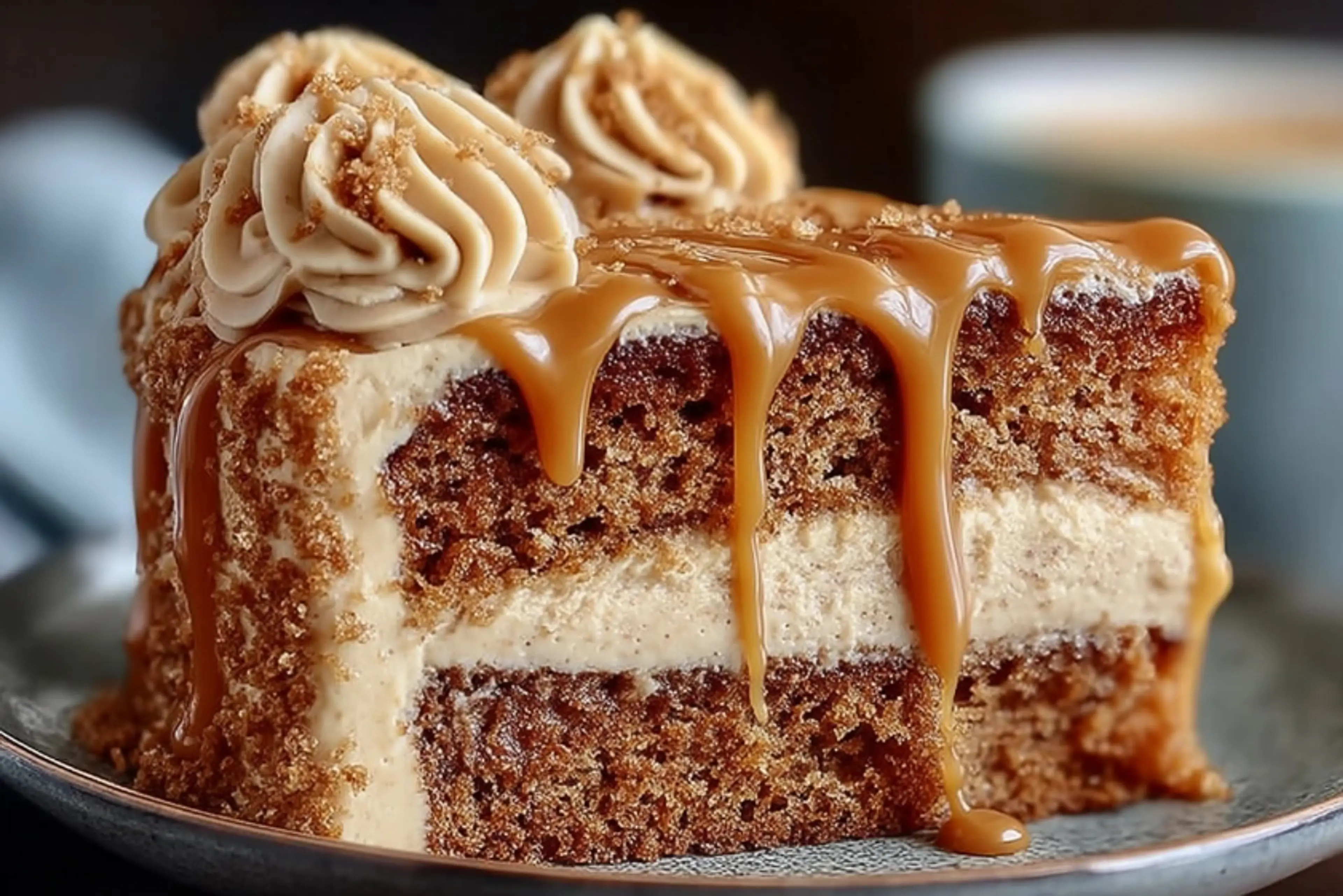 Irresistible Caramel Coffee Buttercream Cake