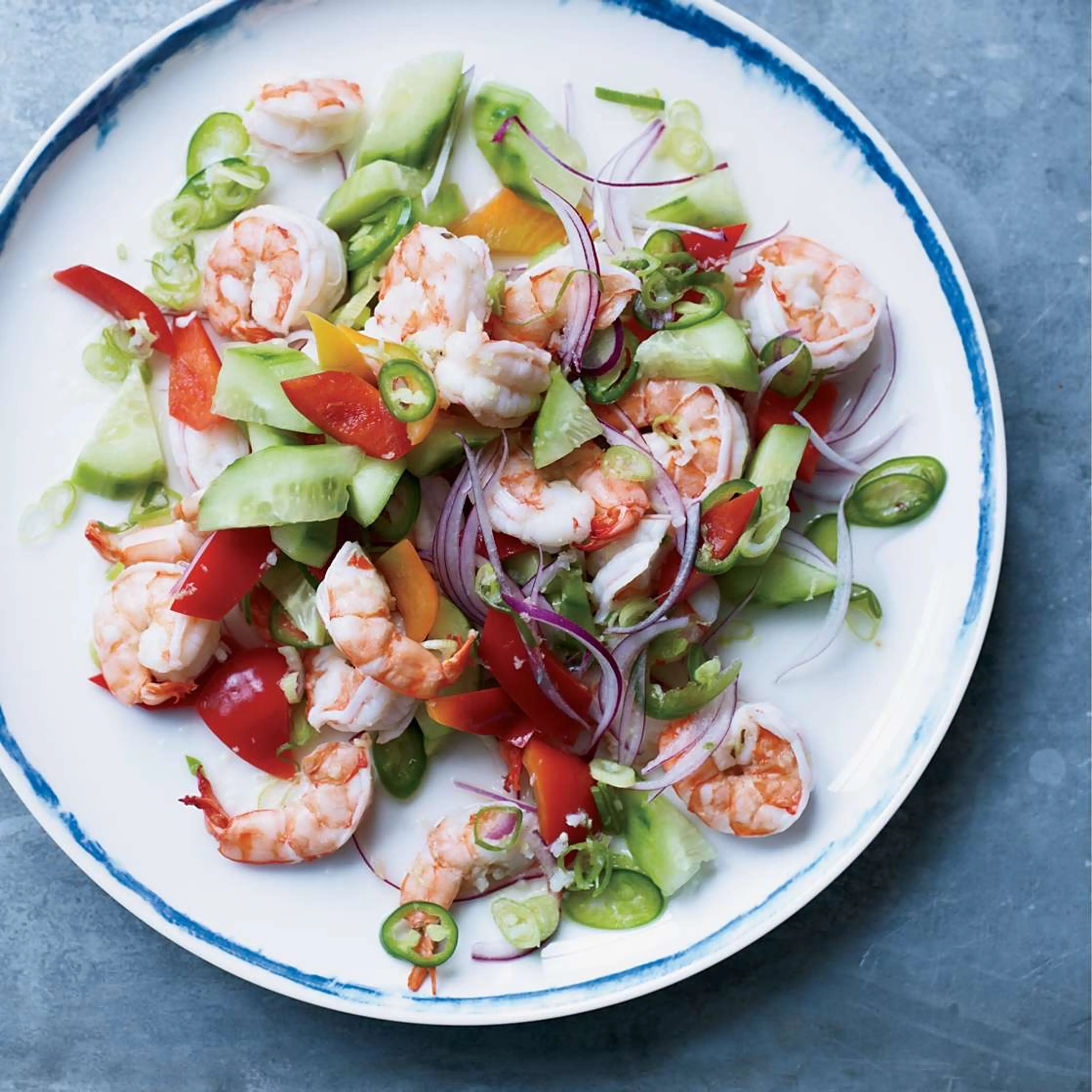 Poached Shrimp with Coconut Water and Lime
