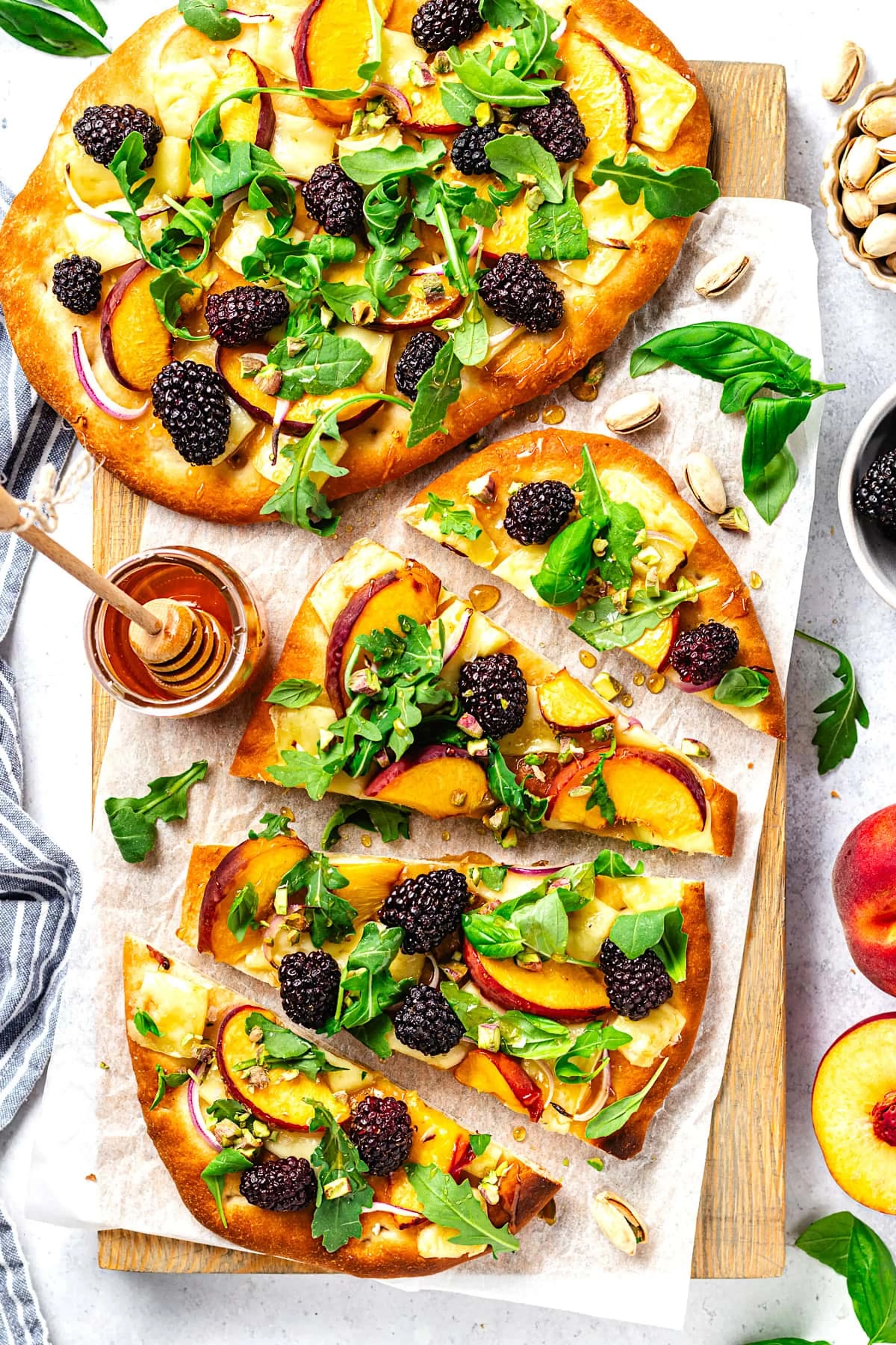 Peach Brie Flatbread