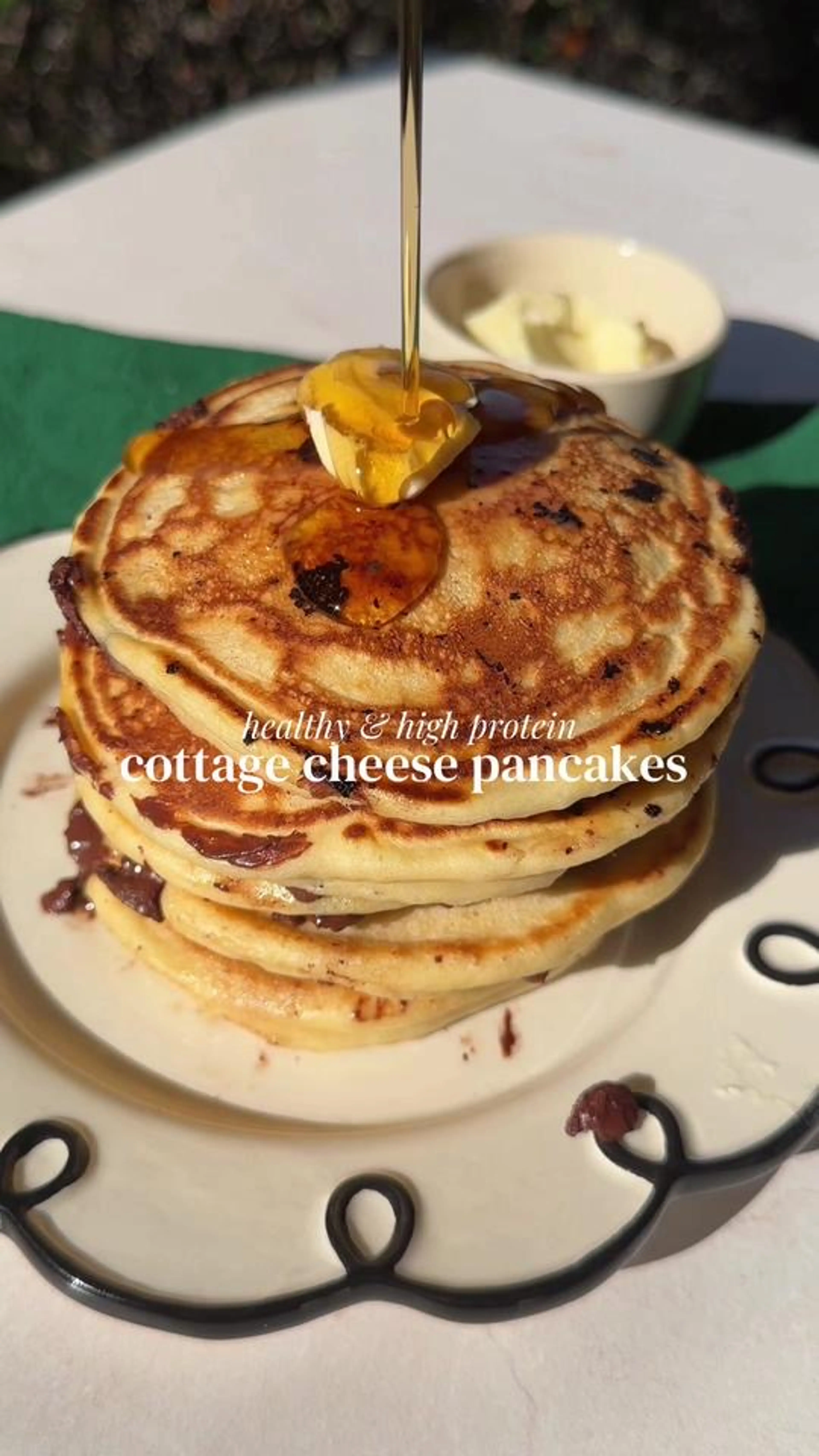 High Protein Cottage Cheese Pancakes