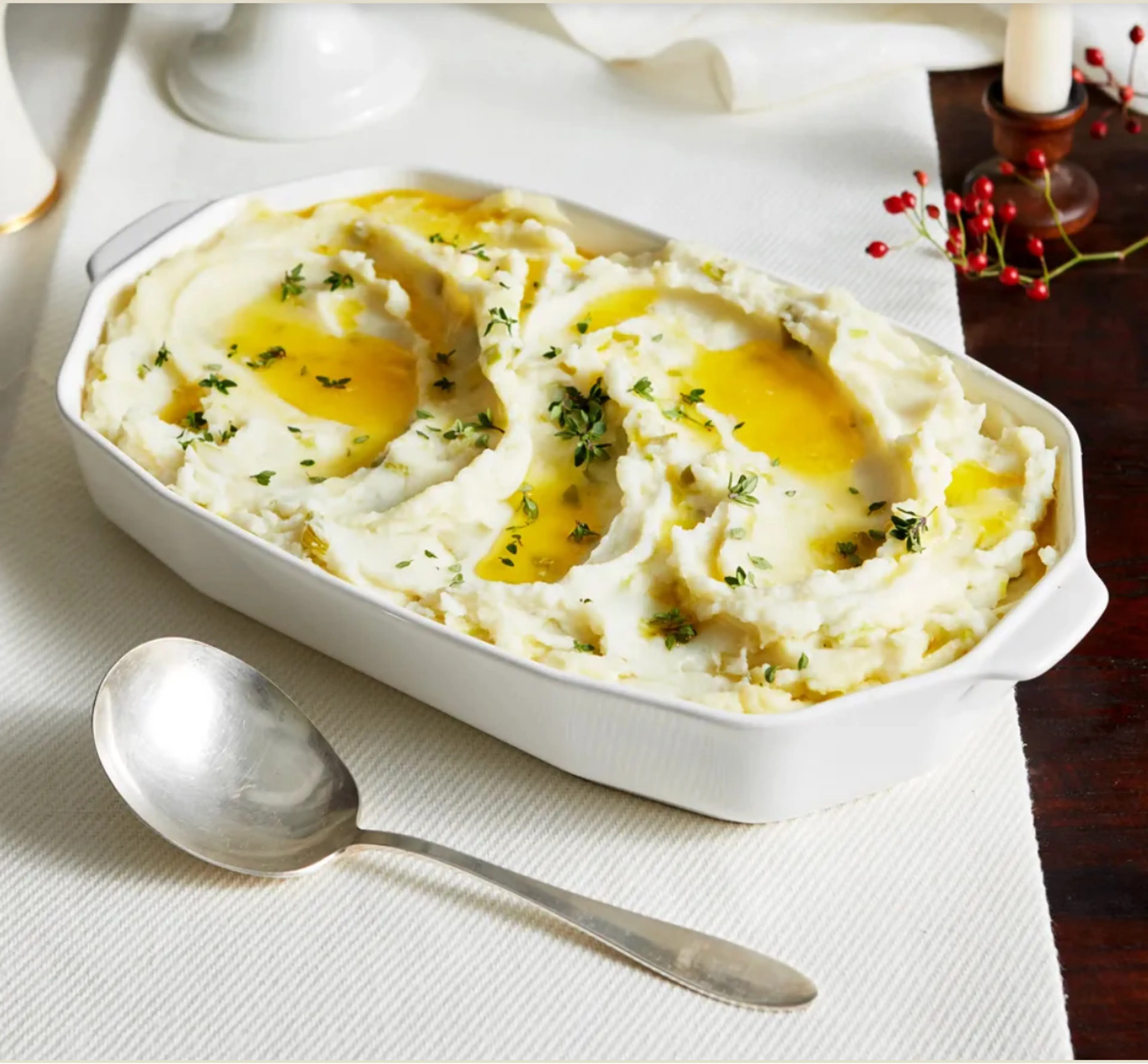 Mashed Potatoes and Leeks With Thyme